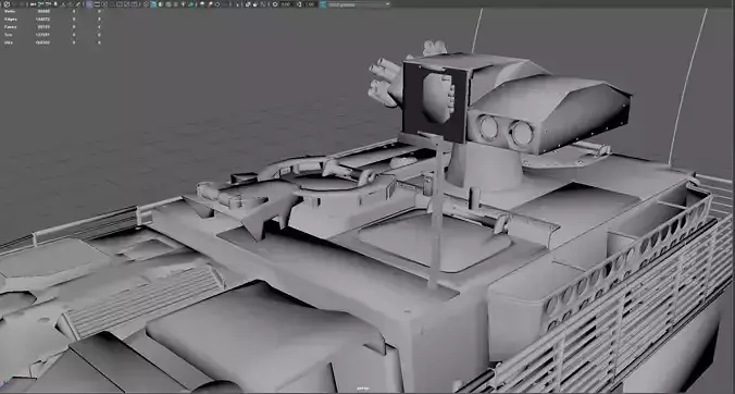 Low Poly M1134 Stryker MGS  Game Ready Armored Vehicle Low-poly 3D model