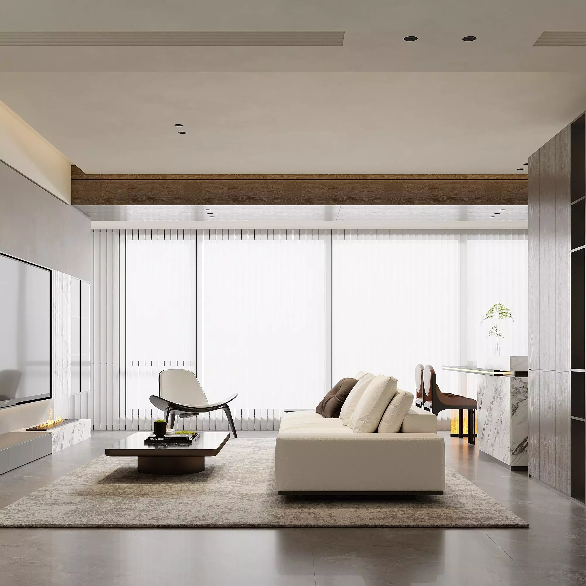 Modern livingroom 3D model_0