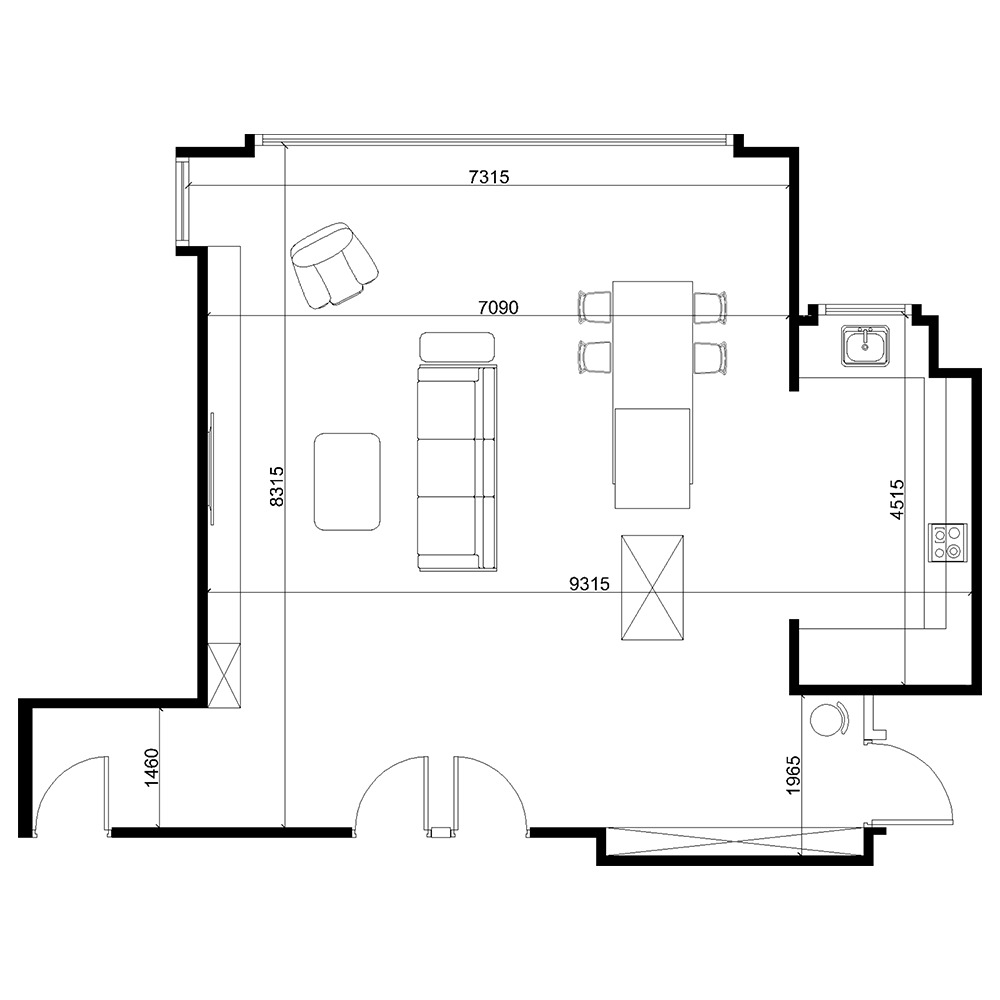 Modern livingroom 3D model_5