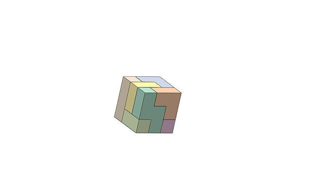 Soma Cube Puzzle  3x3x3x3 SolidWorks 3D Model 3D print model