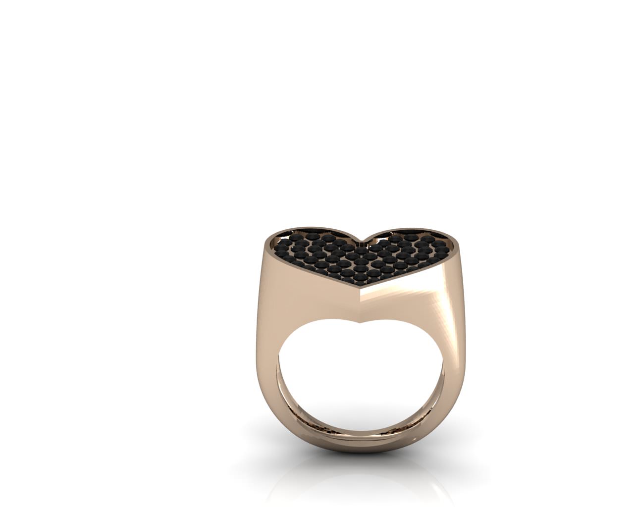 heart ring chevalier 3D print model_2