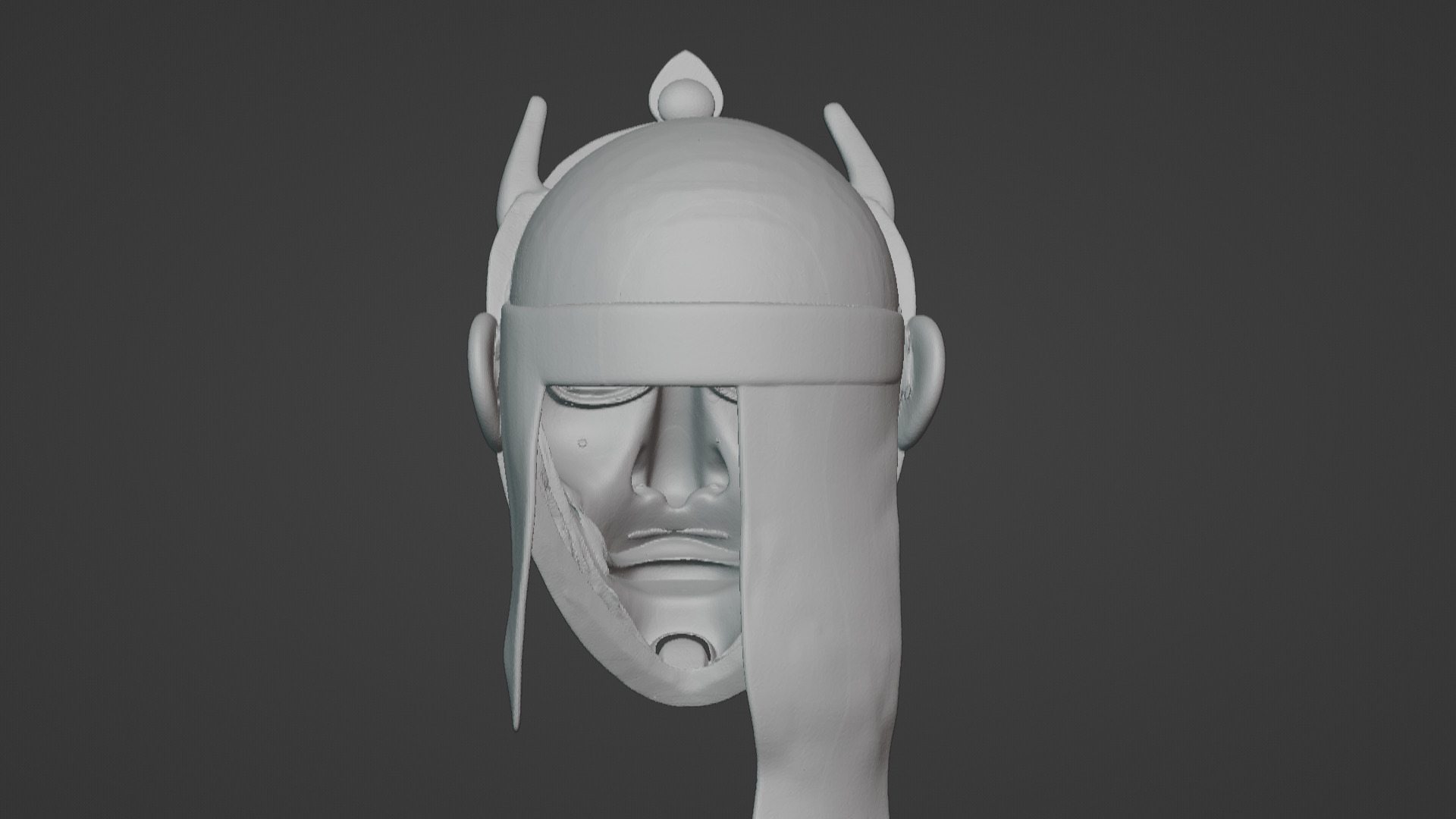 Ronin Spirit - Samurai Warrior Mask  3D Printable Model 3D print model_54