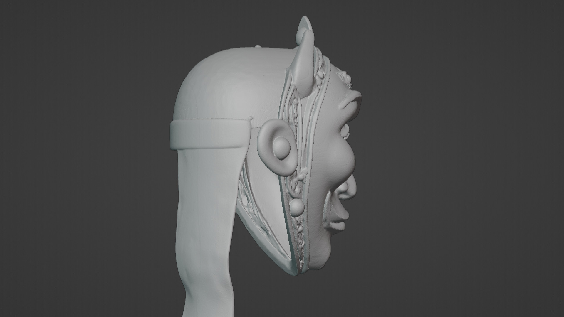 Ronin Spirit - Samurai Warrior Mask  3D Printable Model 3D print model_45