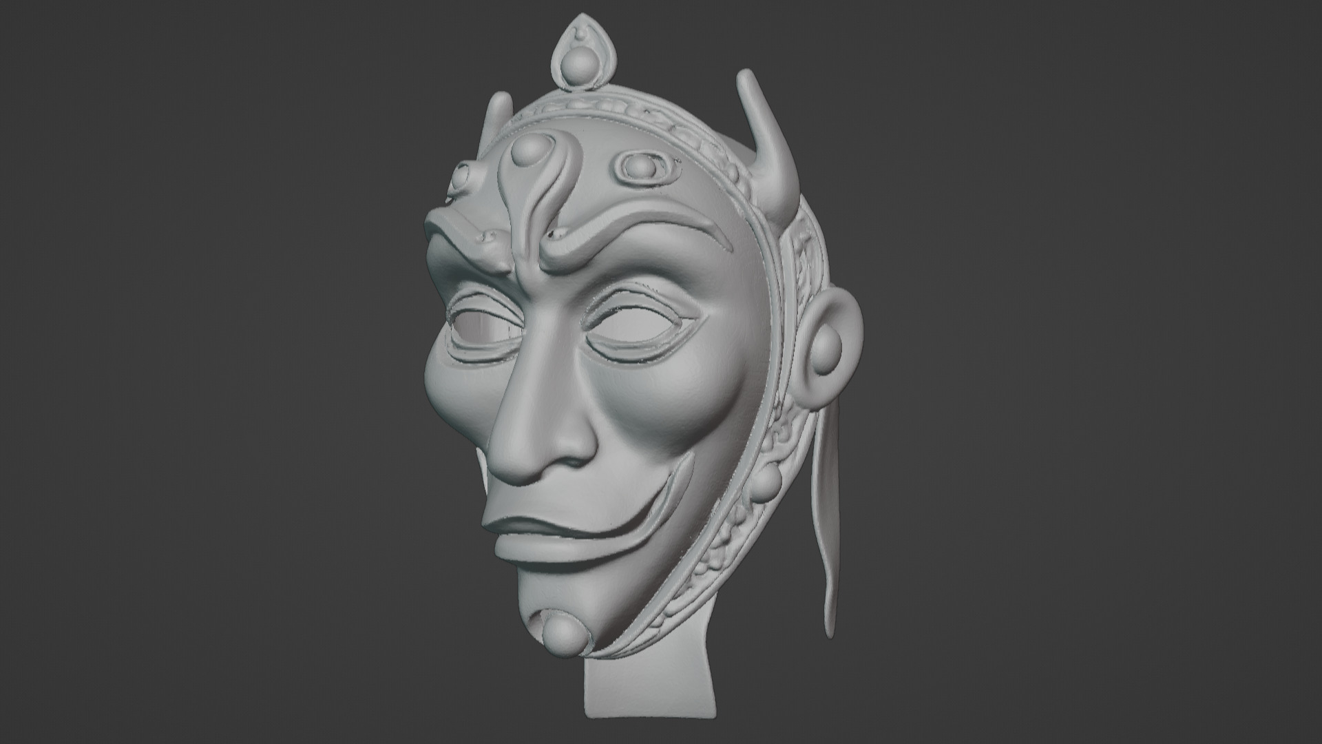Ronin Spirit - Samurai Warrior Mask  3D Printable Model 3D print model_104