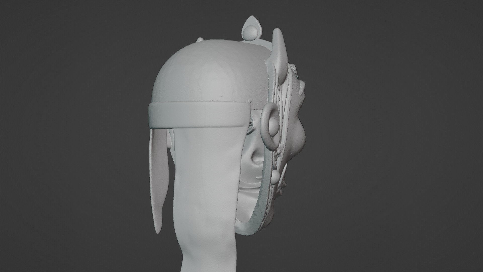 Ronin Spirit - Samurai Warrior Mask  3D Printable Model 3D print model_35