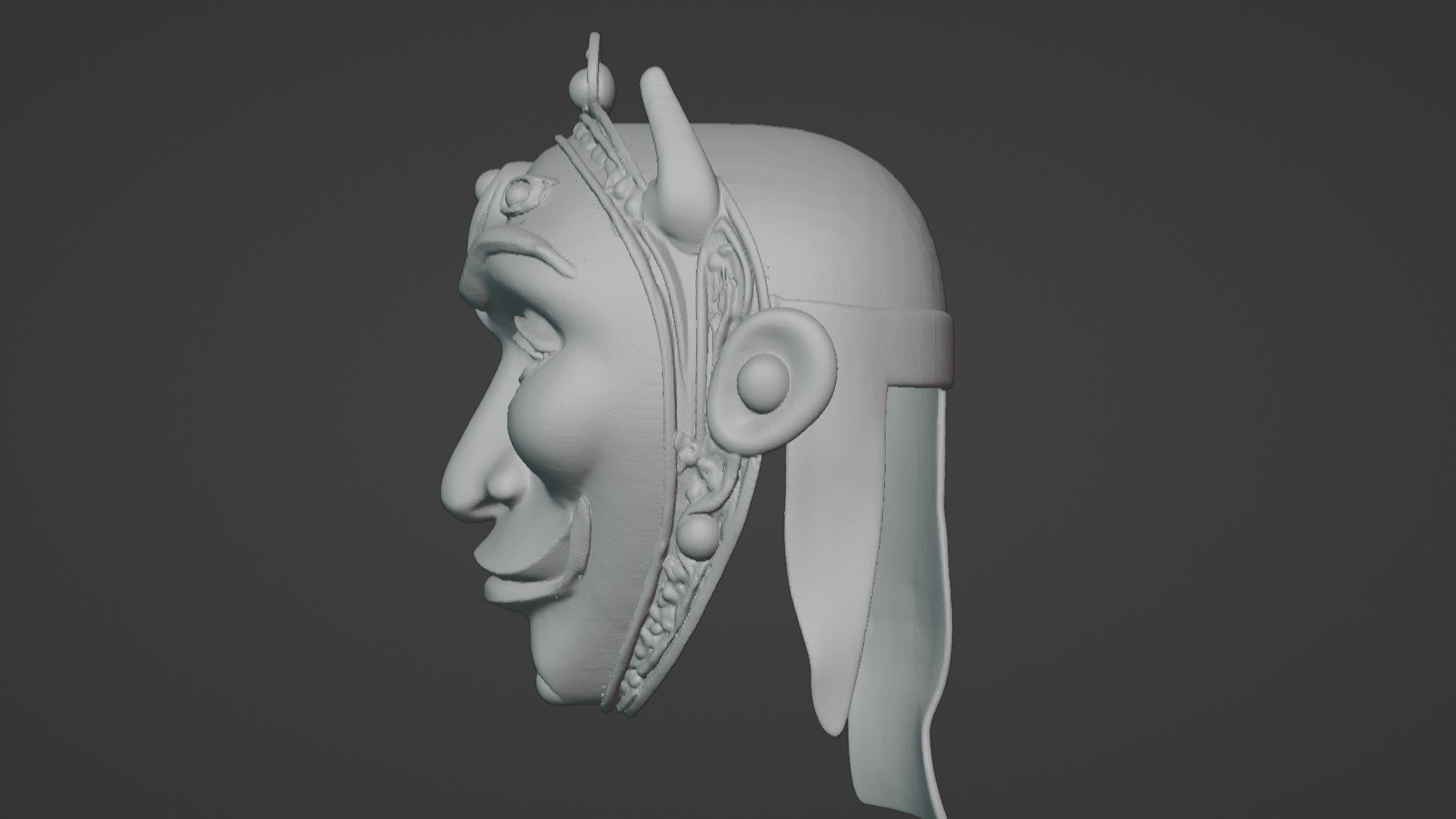Ronin Spirit - Samurai Warrior Mask  3D Printable Model 3D print model_87