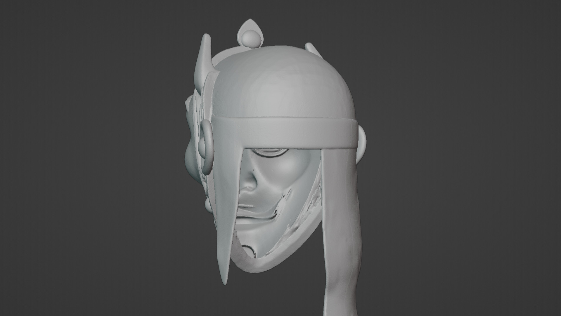 Ronin Spirit - Samurai Warrior Mask  3D Printable Model 3D print model_62