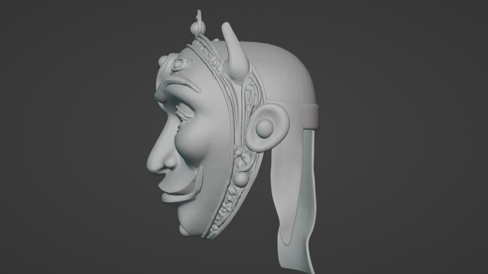 Ronin Spirit - Samurai Warrior Mask  3D Printable Model 3D print model_82