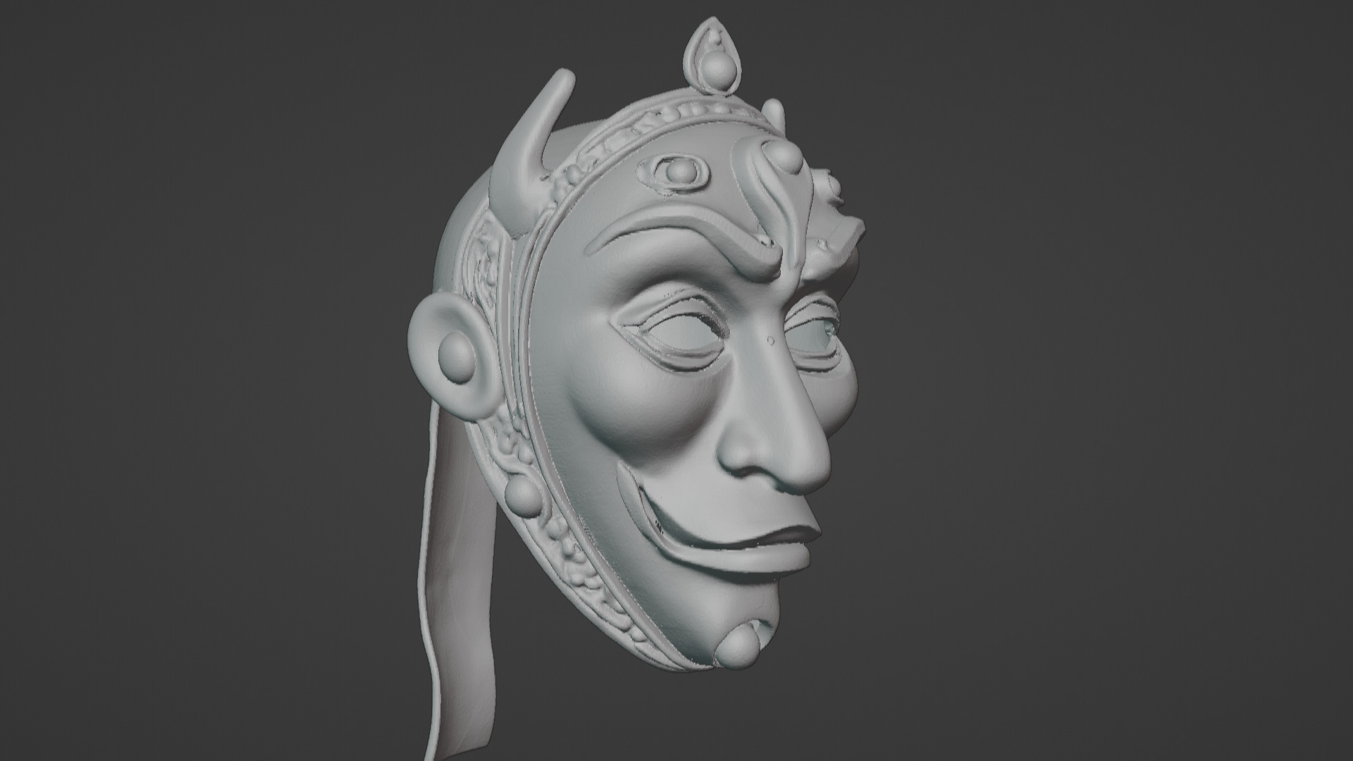 Ronin Spirit - Samurai Warrior Mask  3D Printable Model 3D print model_8