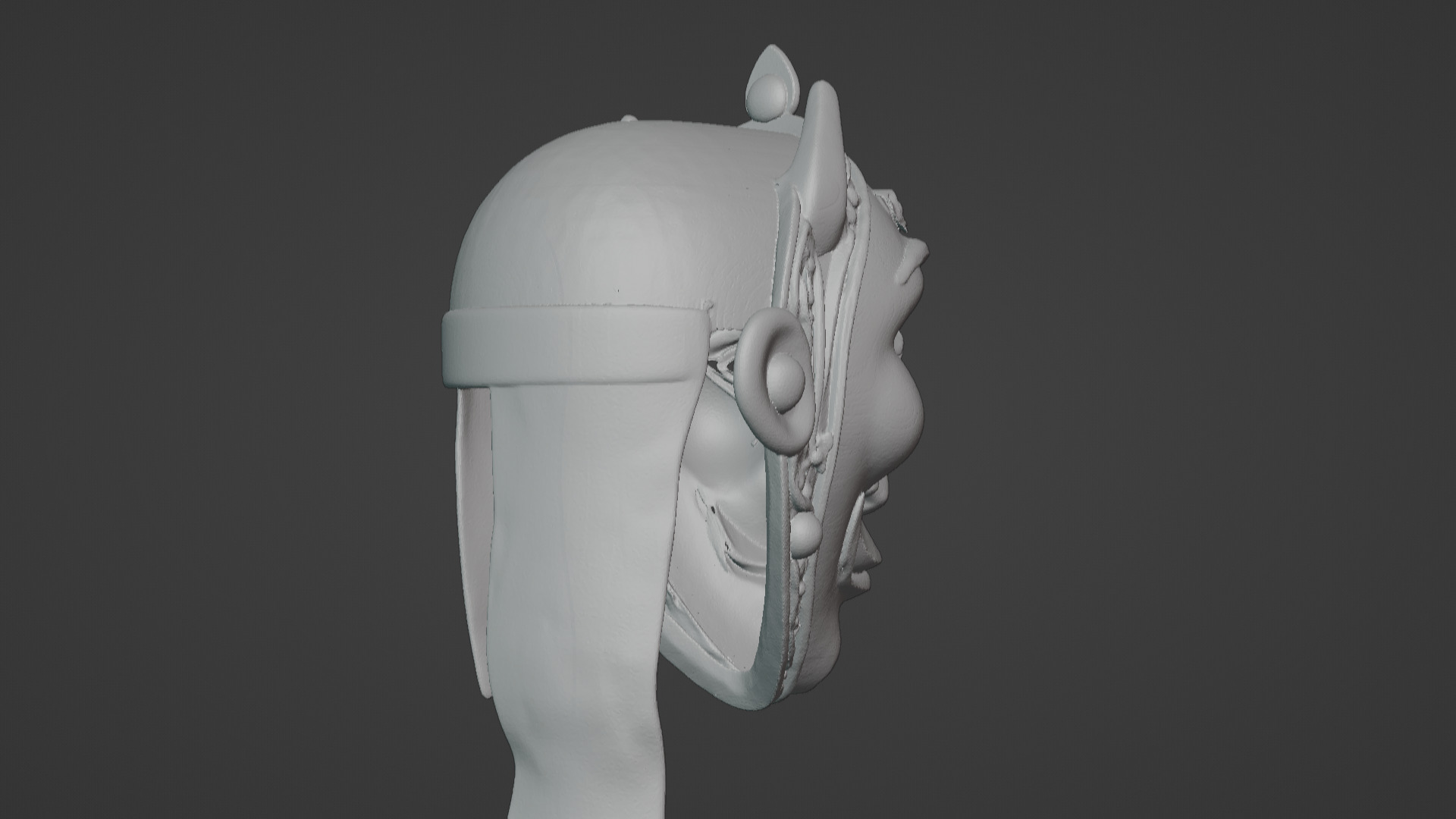 Ronin Spirit - Samurai Warrior Mask  3D Printable Model 3D print model_47
