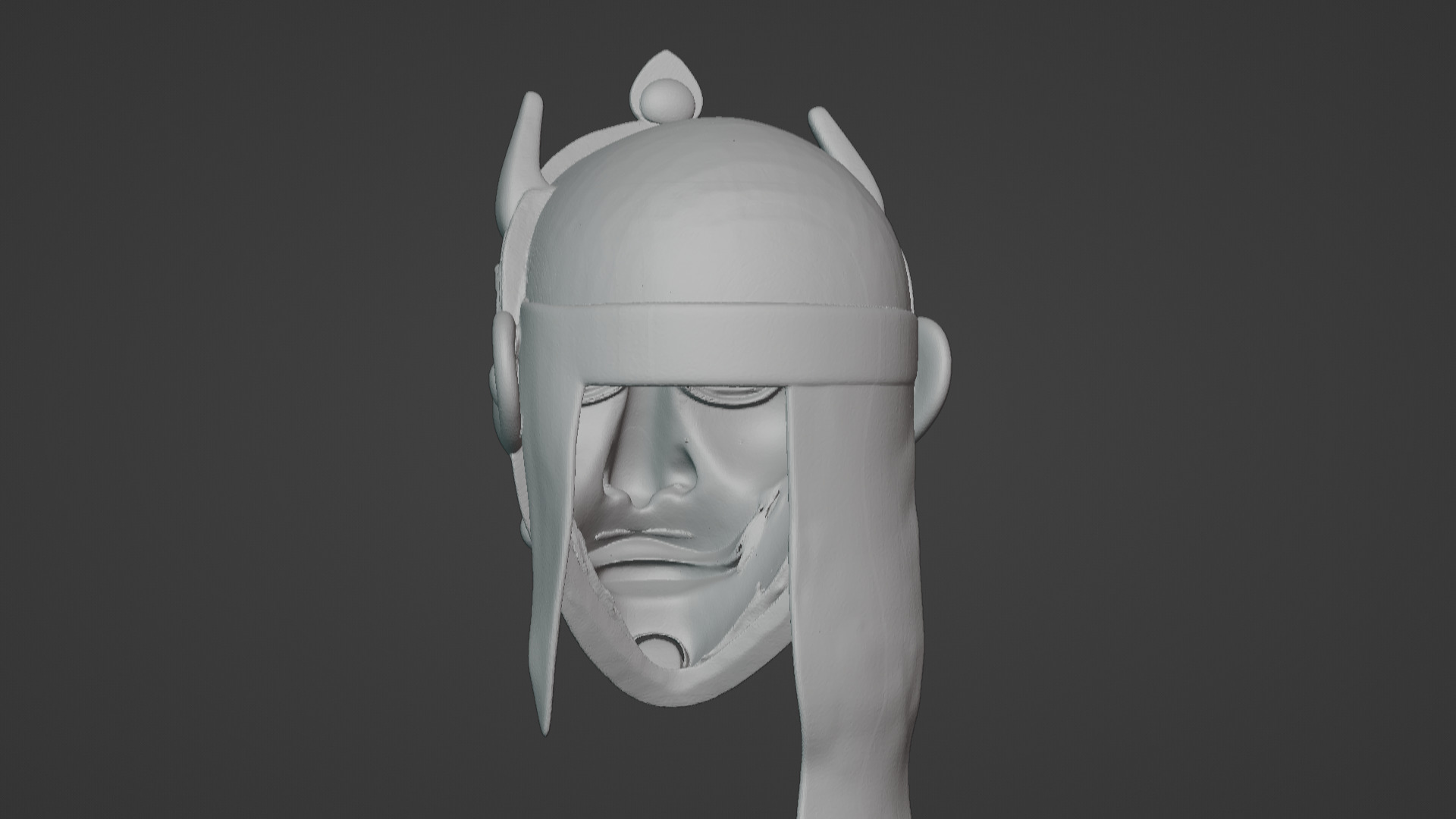Ronin Spirit - Samurai Warrior Mask  3D Printable Model 3D print model_63