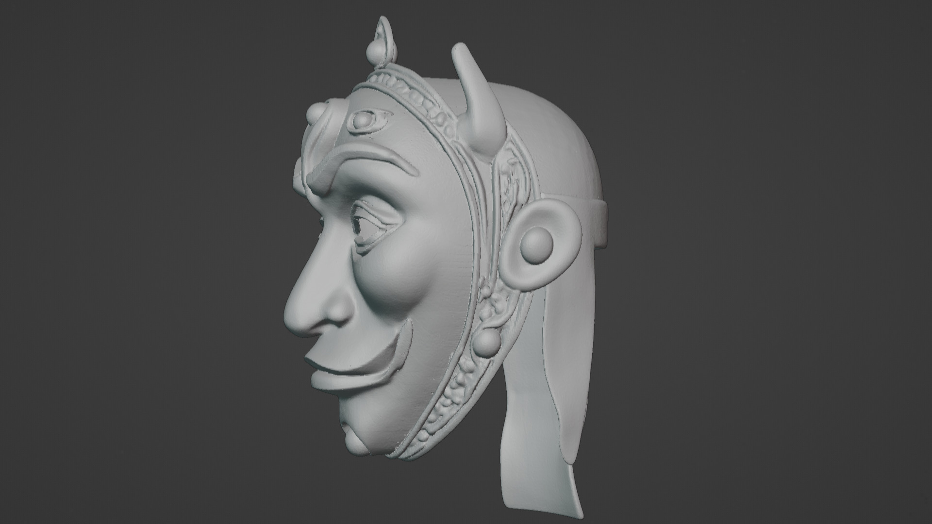 Ronin Spirit - Samurai Warrior Mask  3D Printable Model 3D print model_81