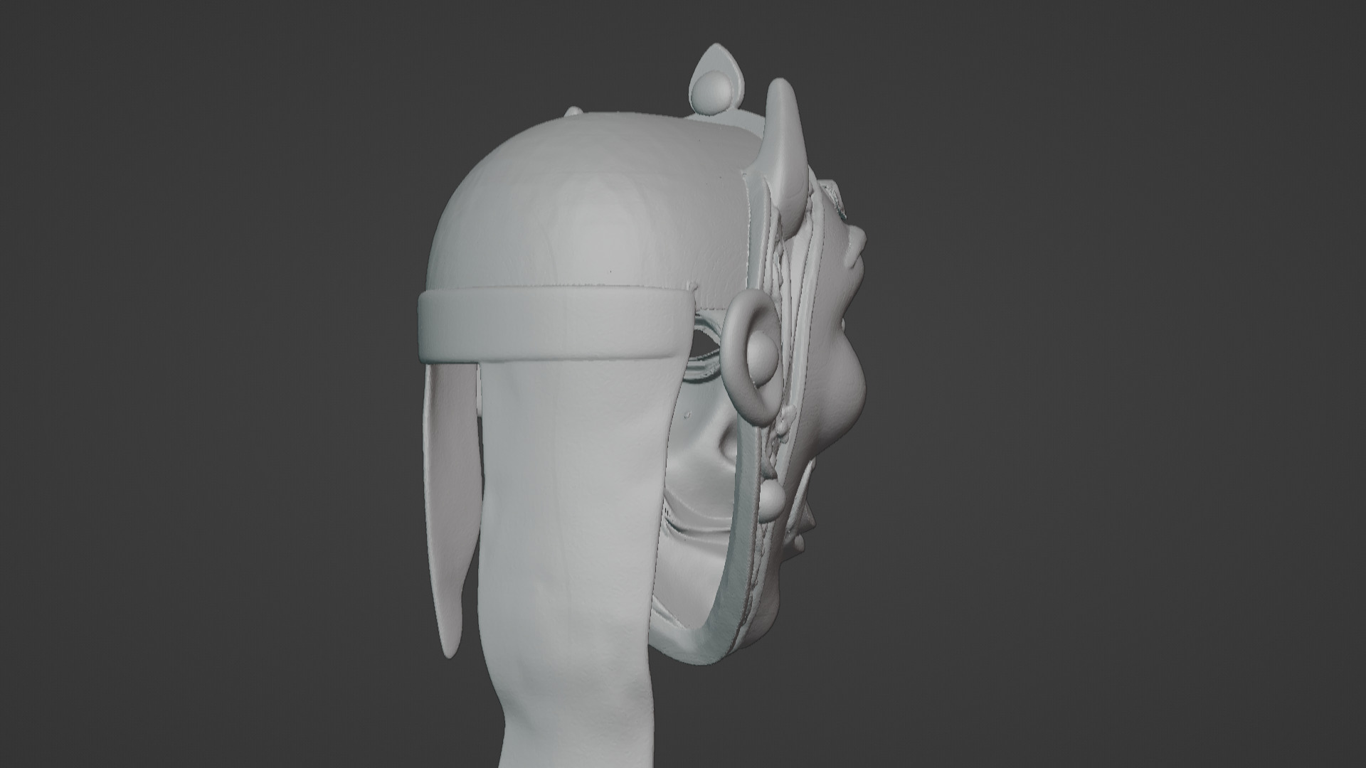 Ronin Spirit - Samurai Warrior Mask  3D Printable Model 3D print model_43