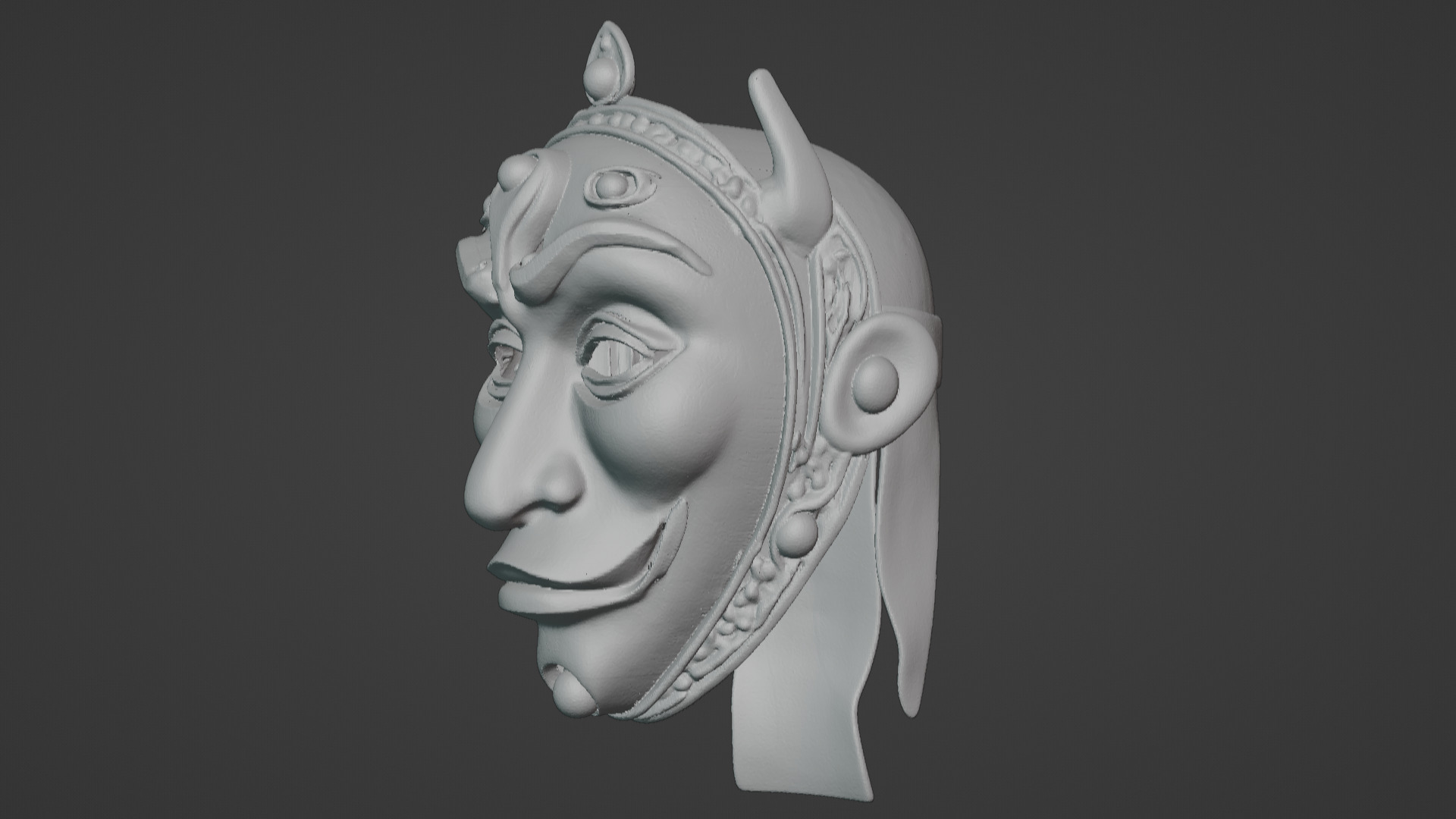 Ronin Spirit - Samurai Warrior Mask  3D Printable Model 3D print model_97
