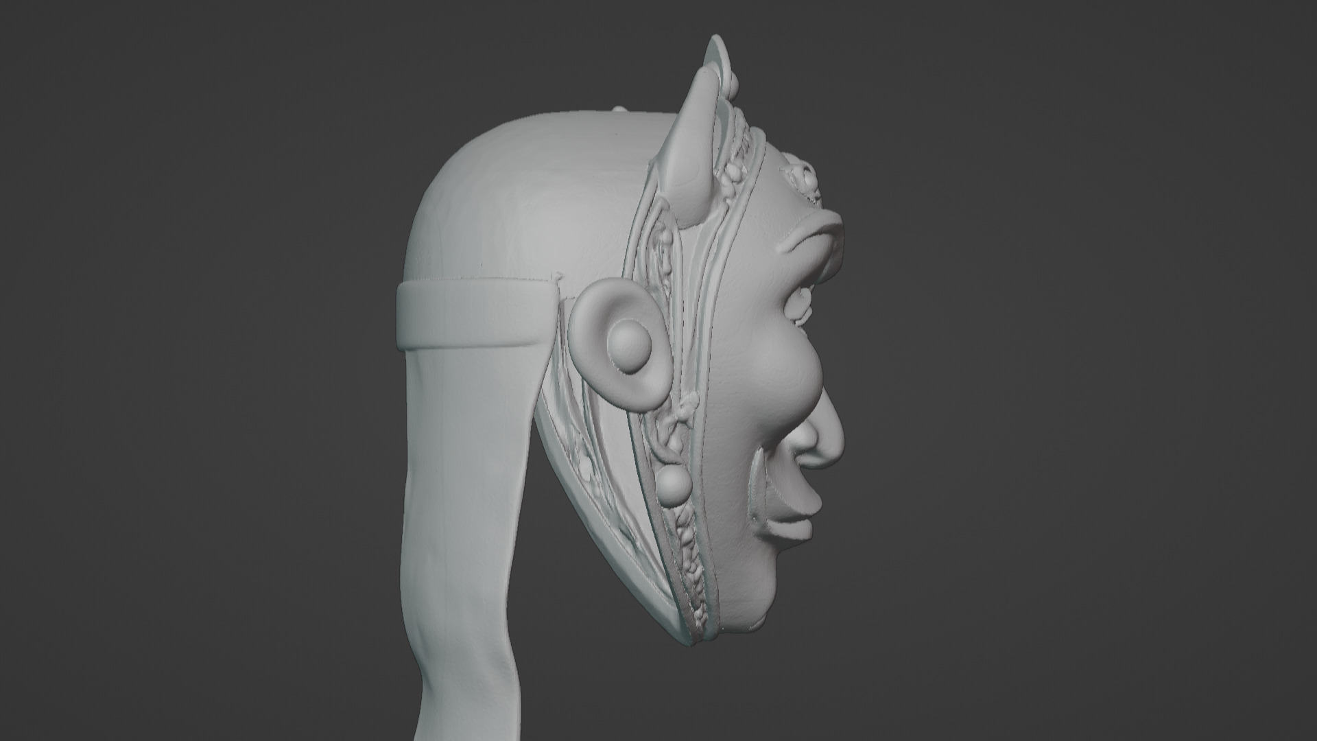 Ronin Spirit - Samurai Warrior Mask  3D Printable Model 3D print model_33