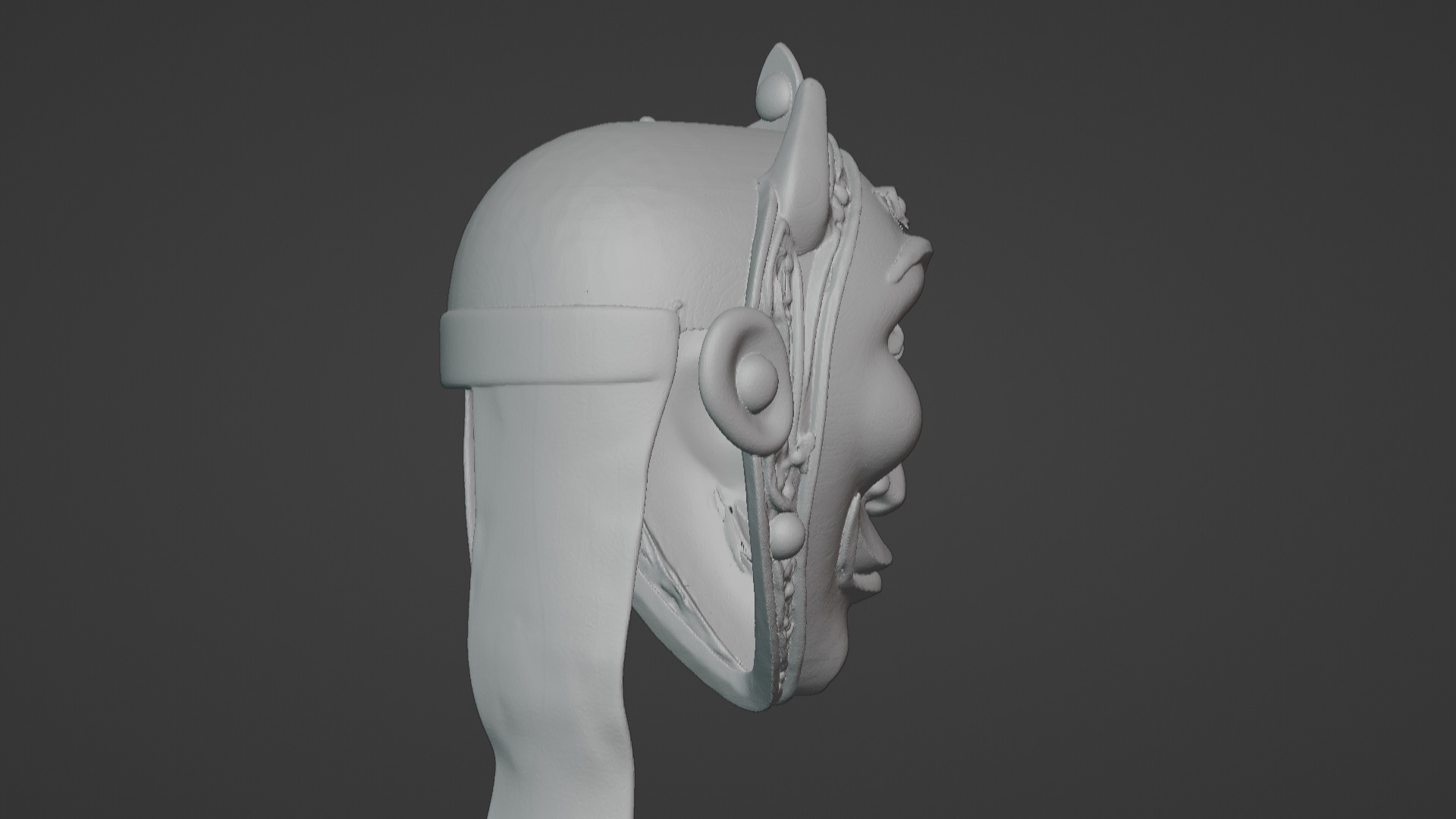 Ronin Spirit - Samurai Warrior Mask  3D Printable Model 3D print model_36