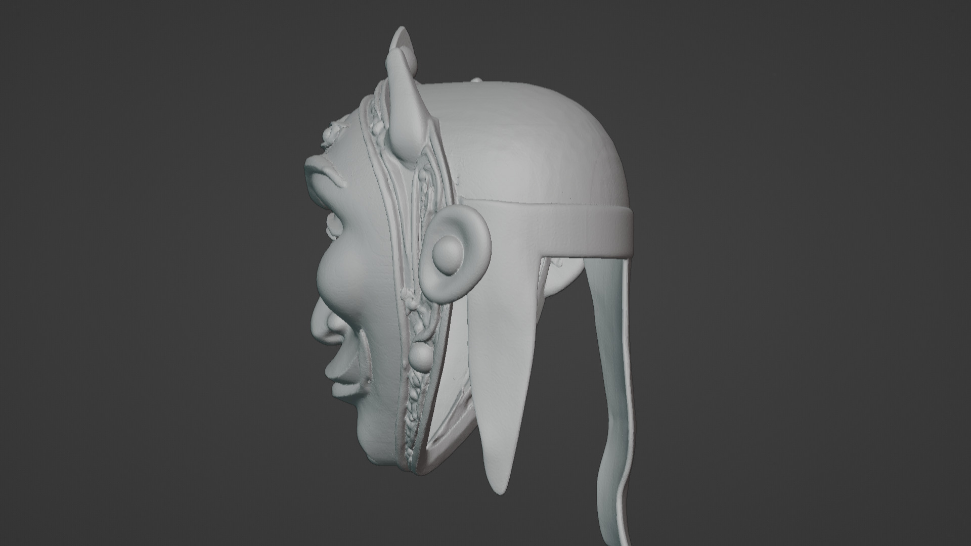 Ronin Spirit - Samurai Warrior Mask  3D Printable Model 3D print model_69