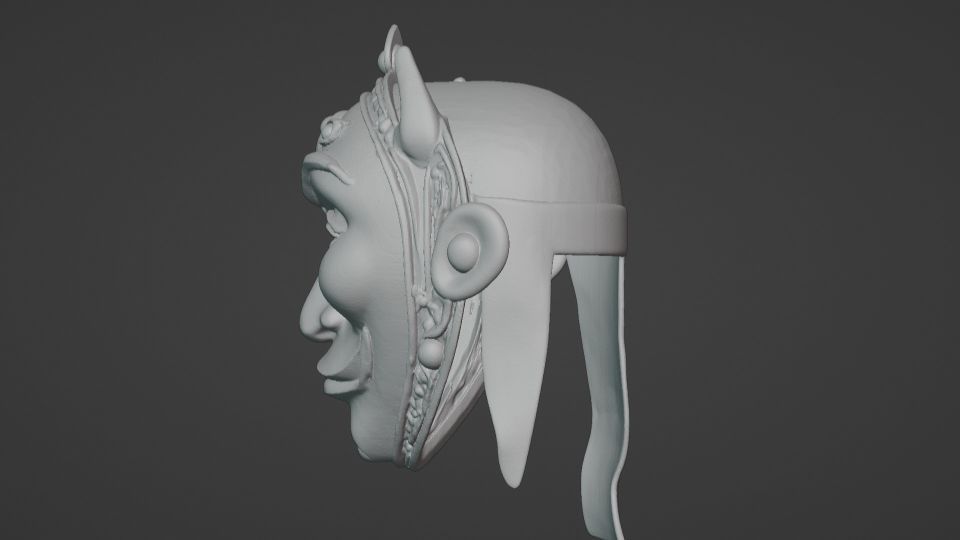 Ronin Spirit - Samurai Warrior Mask  3D Printable Model 3D print model_75