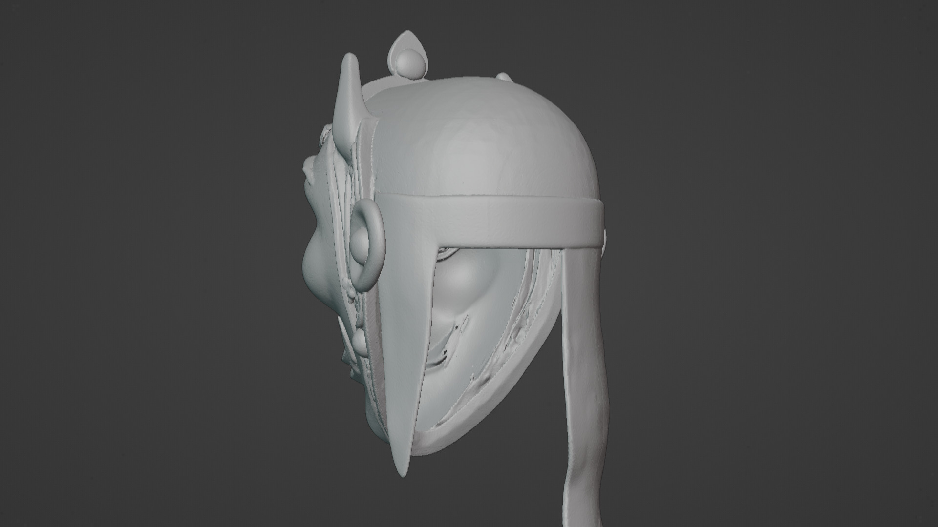 Ronin Spirit - Samurai Warrior Mask  3D Printable Model 3D print model_65