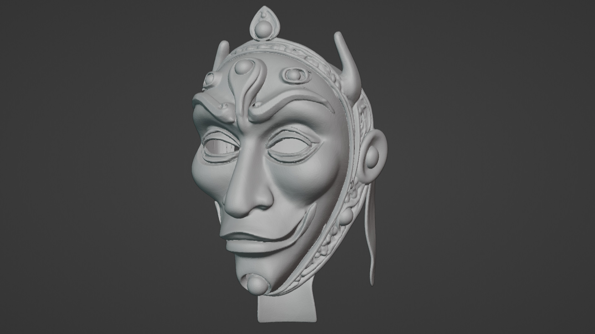 Ronin Spirit - Samurai Warrior Mask  3D Printable Model 3D print model_92