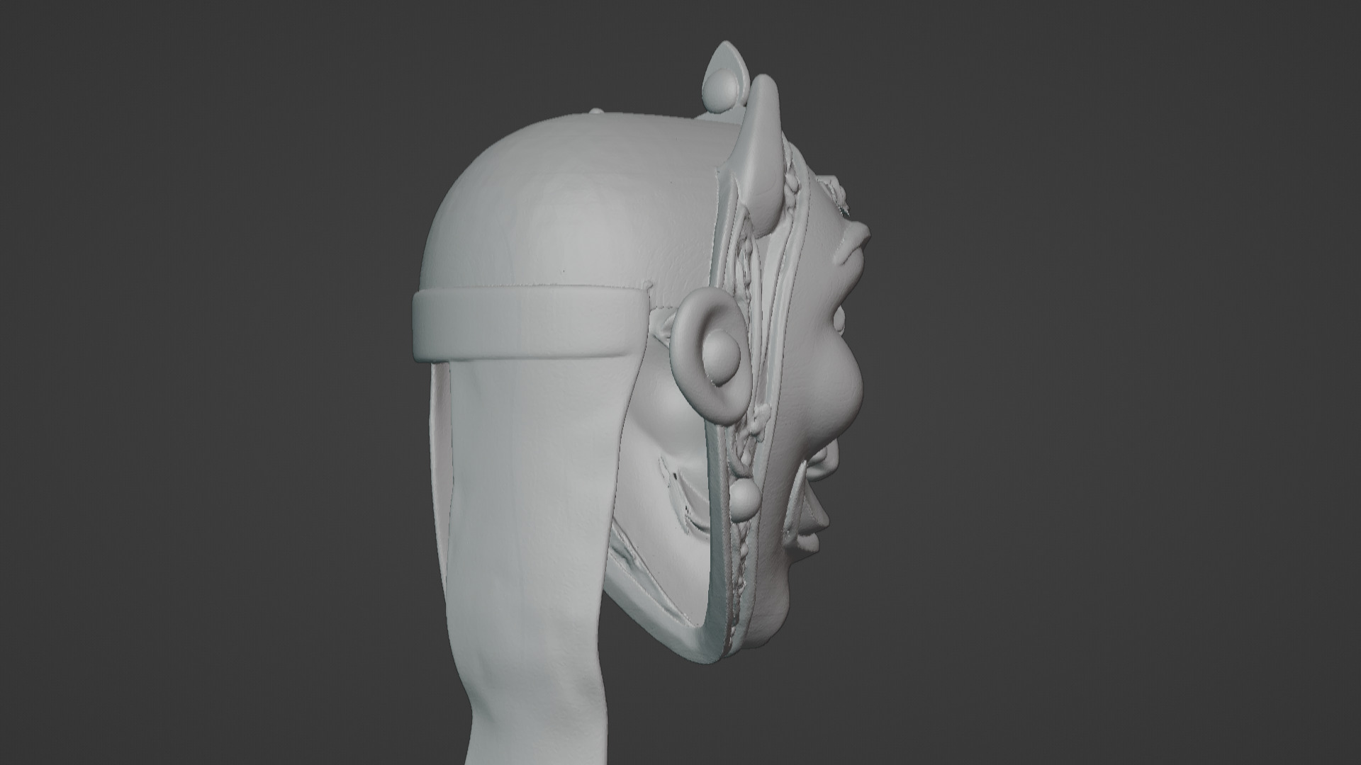 Ronin Spirit - Samurai Warrior Mask  3D Printable Model 3D print model_34