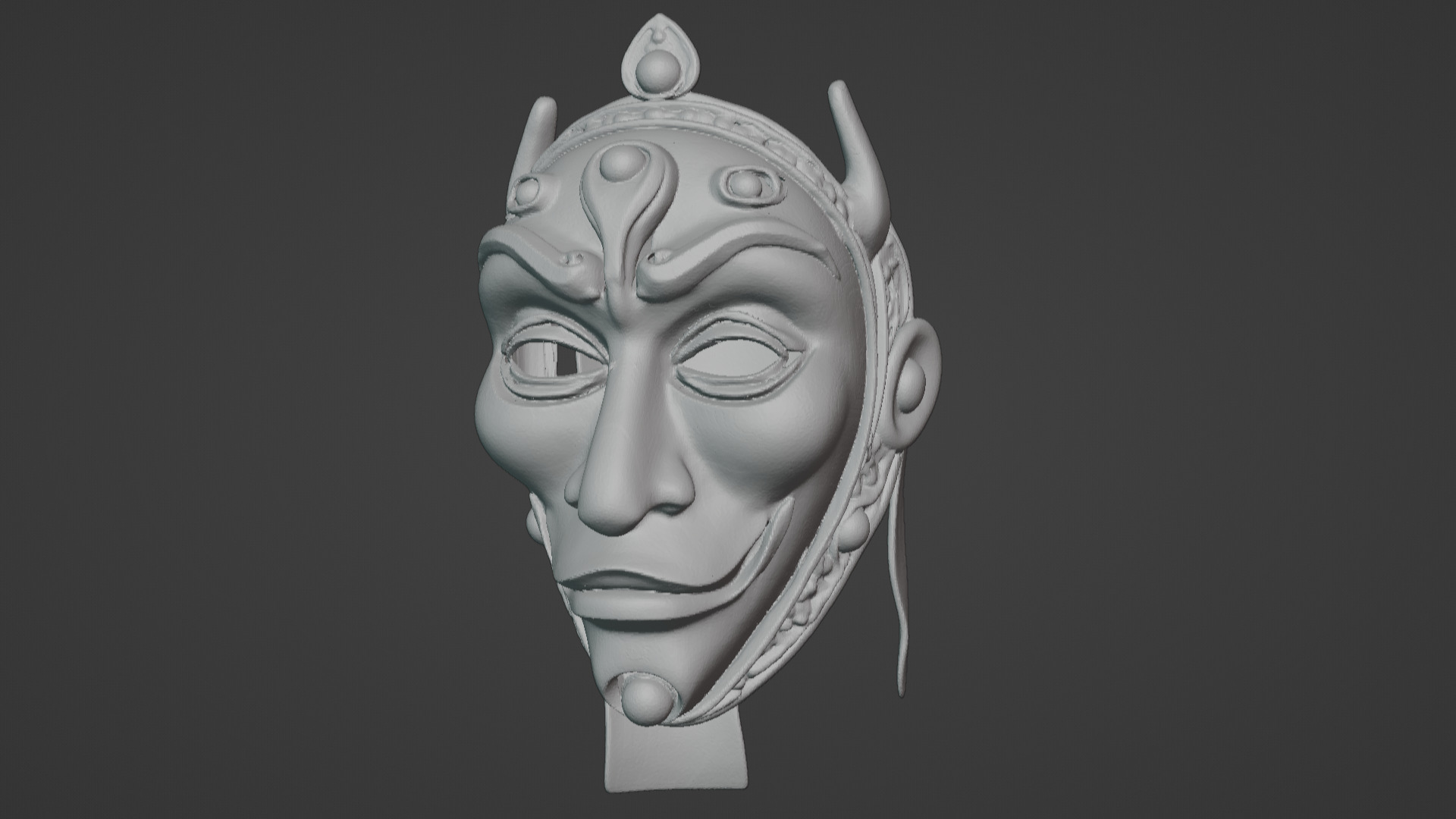 Ronin Spirit - Samurai Warrior Mask  3D Printable Model 3D print model_100