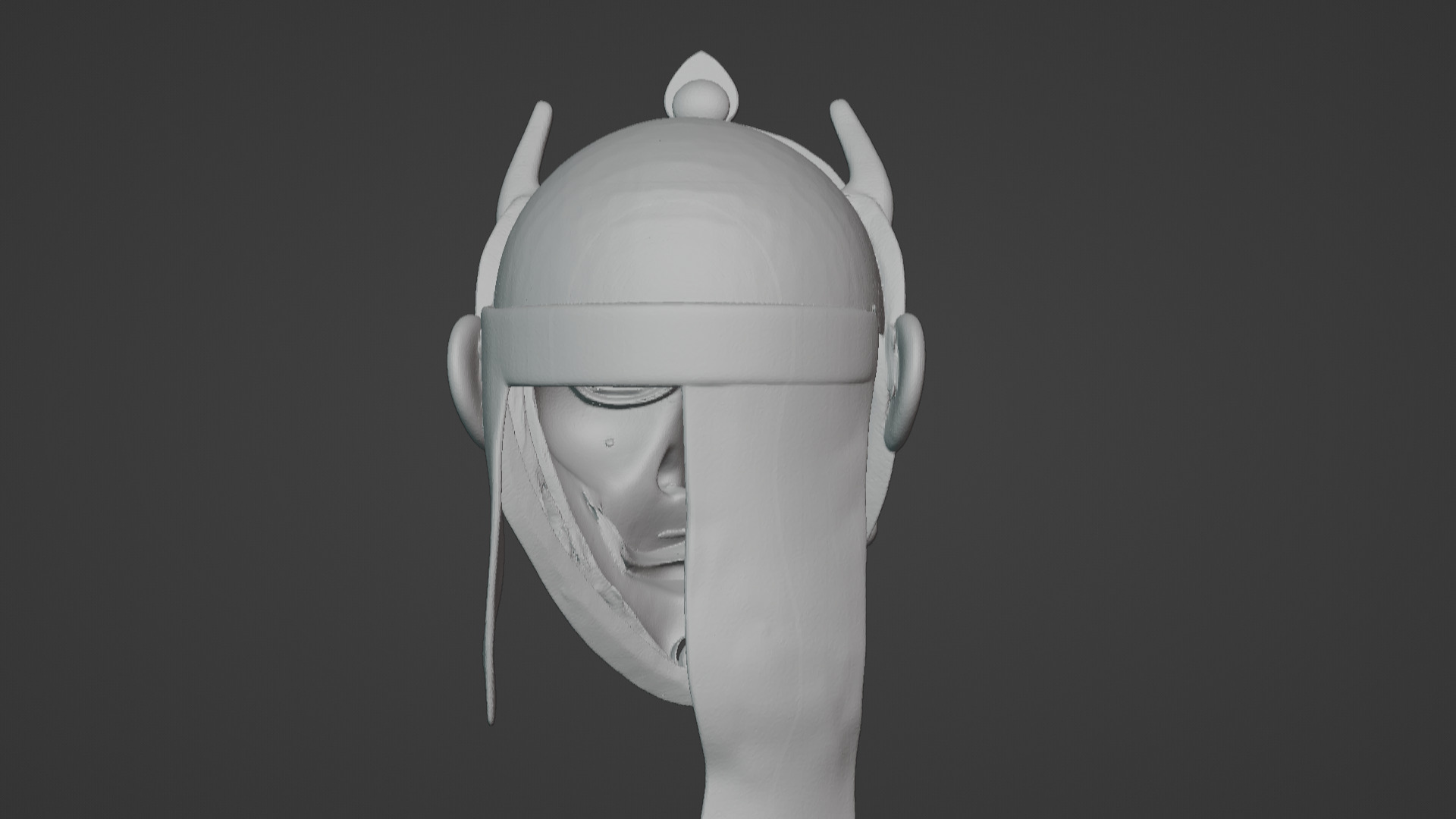Ronin Spirit - Samurai Warrior Mask  3D Printable Model 3D print model_67