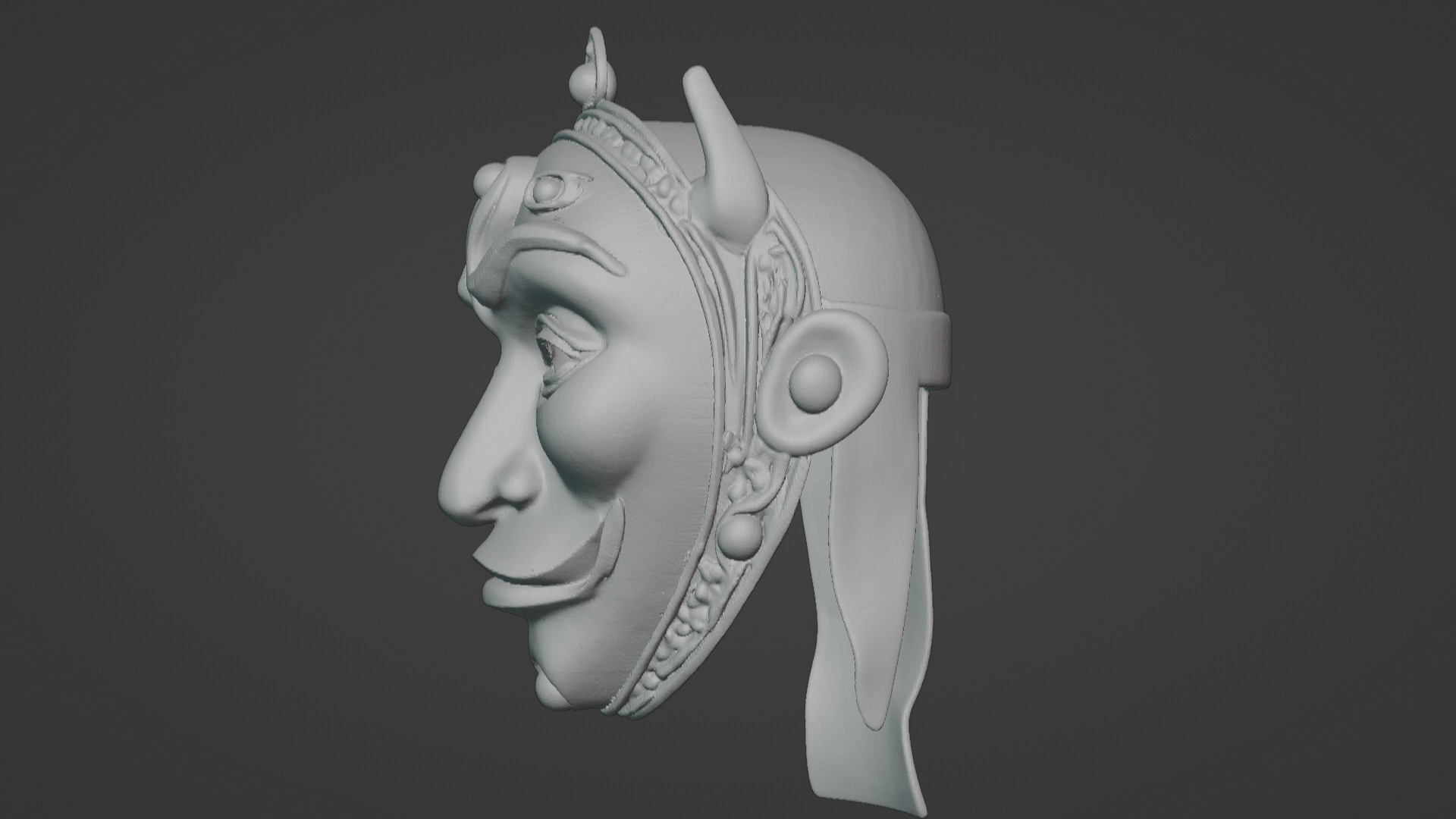 Ronin Spirit - Samurai Warrior Mask  3D Printable Model 3D print model_76