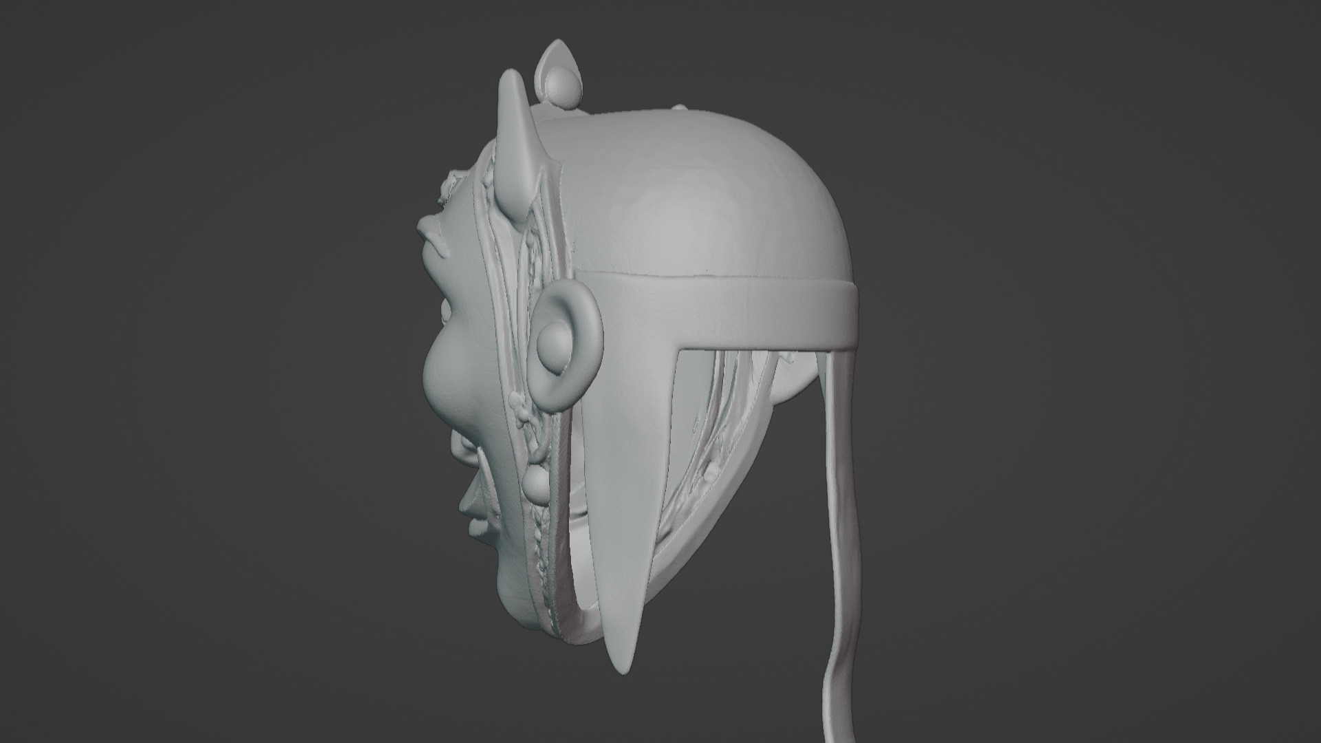 Ronin Spirit - Samurai Warrior Mask  3D Printable Model 3D print model_66