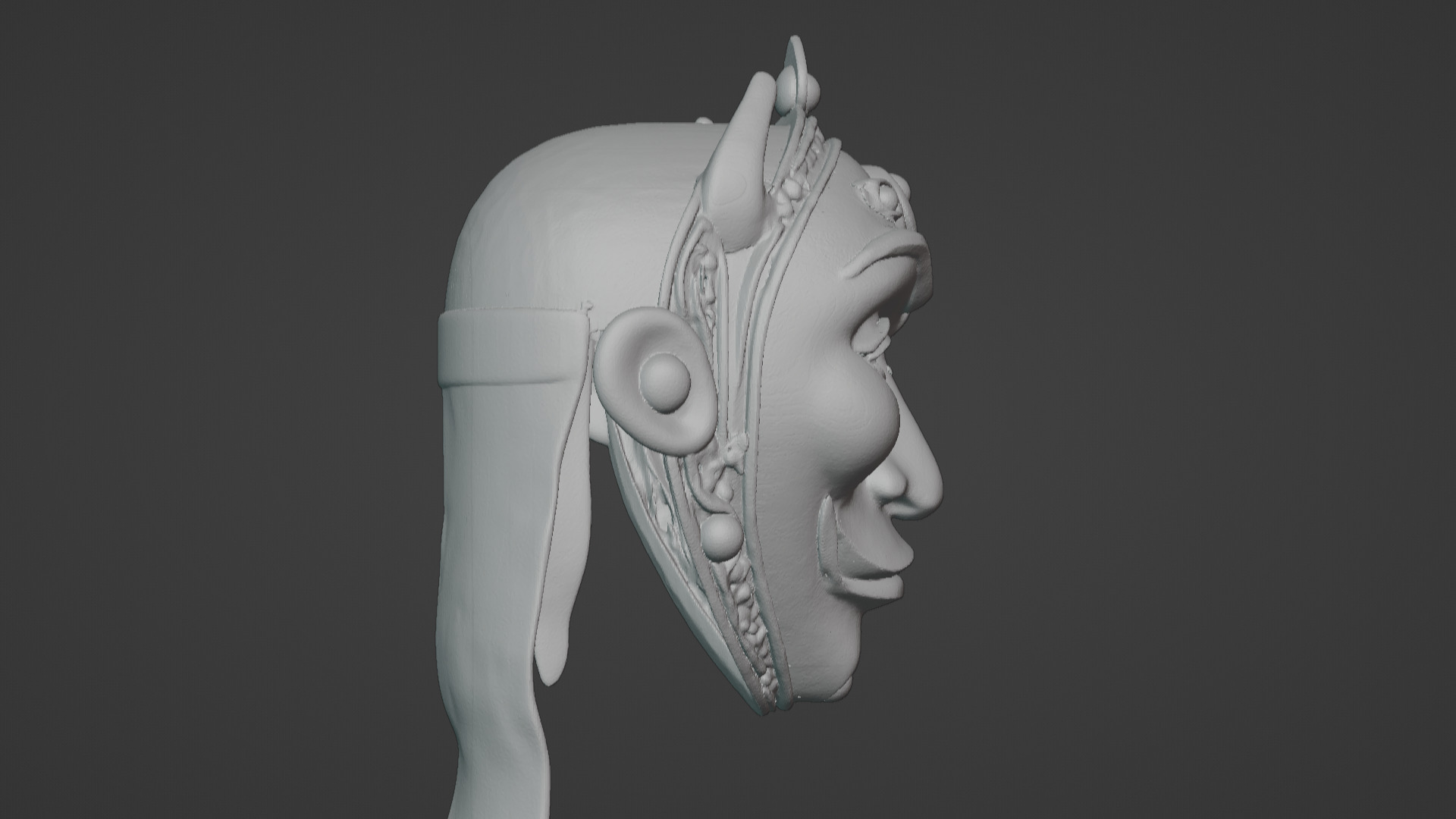 Ronin Spirit - Samurai Warrior Mask  3D Printable Model 3D print model_38