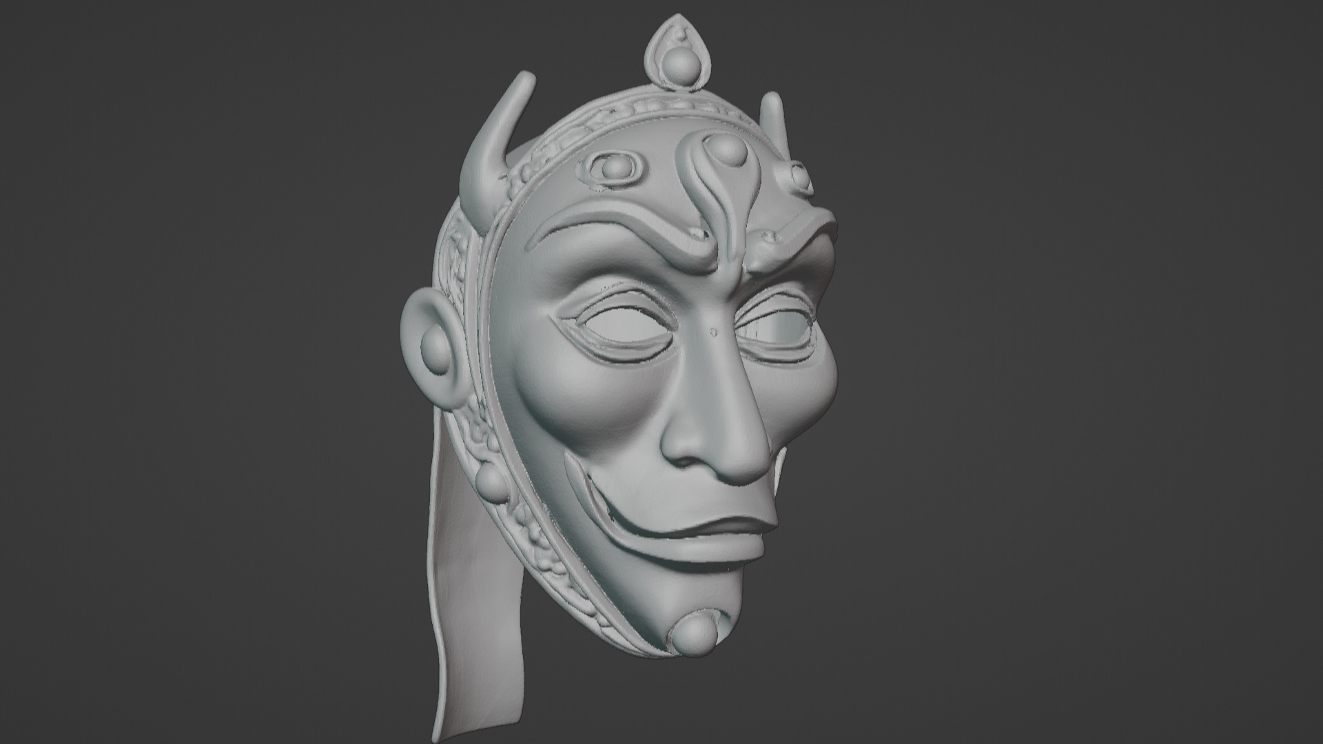 Ronin Spirit - Samurai Warrior Mask  3D Printable Model 3D print model_11