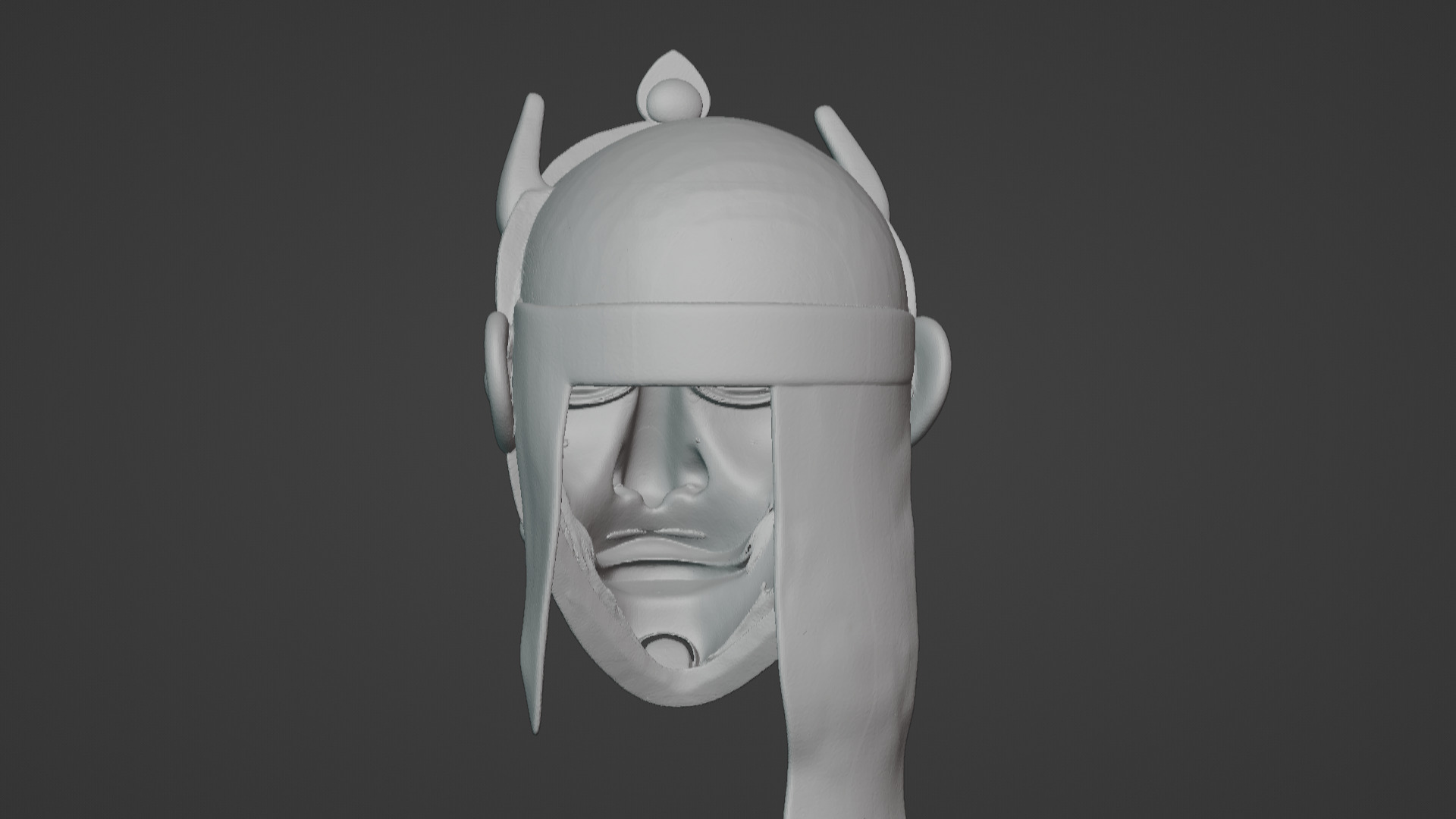 Ronin Spirit - Samurai Warrior Mask  3D Printable Model 3D print model_56