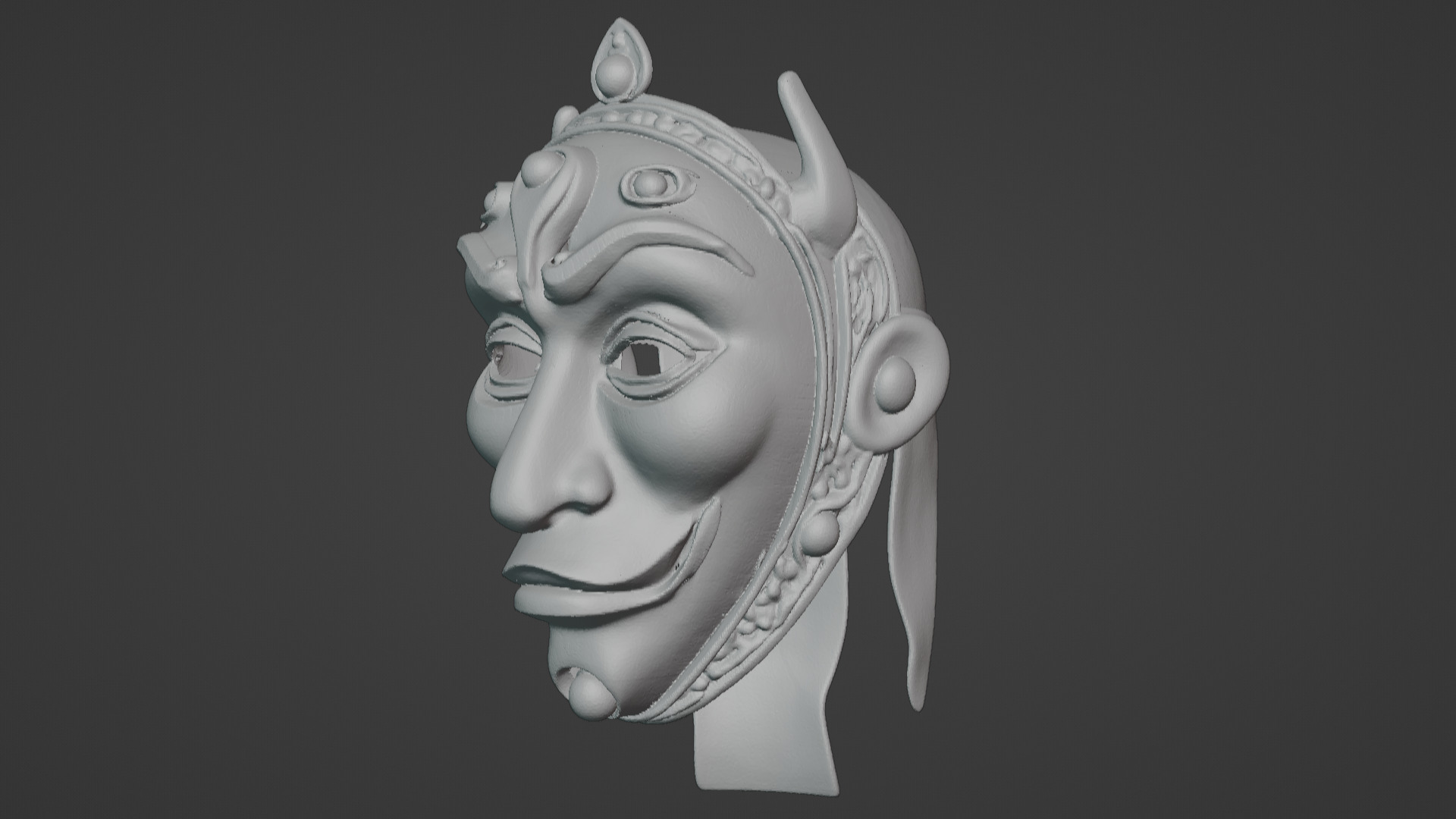 Ronin Spirit - Samurai Warrior Mask  3D Printable Model 3D print model_93