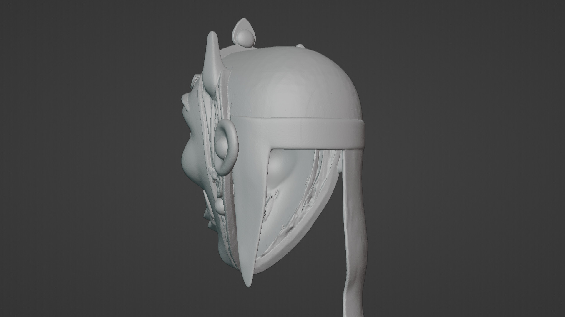 Ronin Spirit - Samurai Warrior Mask  3D Printable Model 3D print model_64