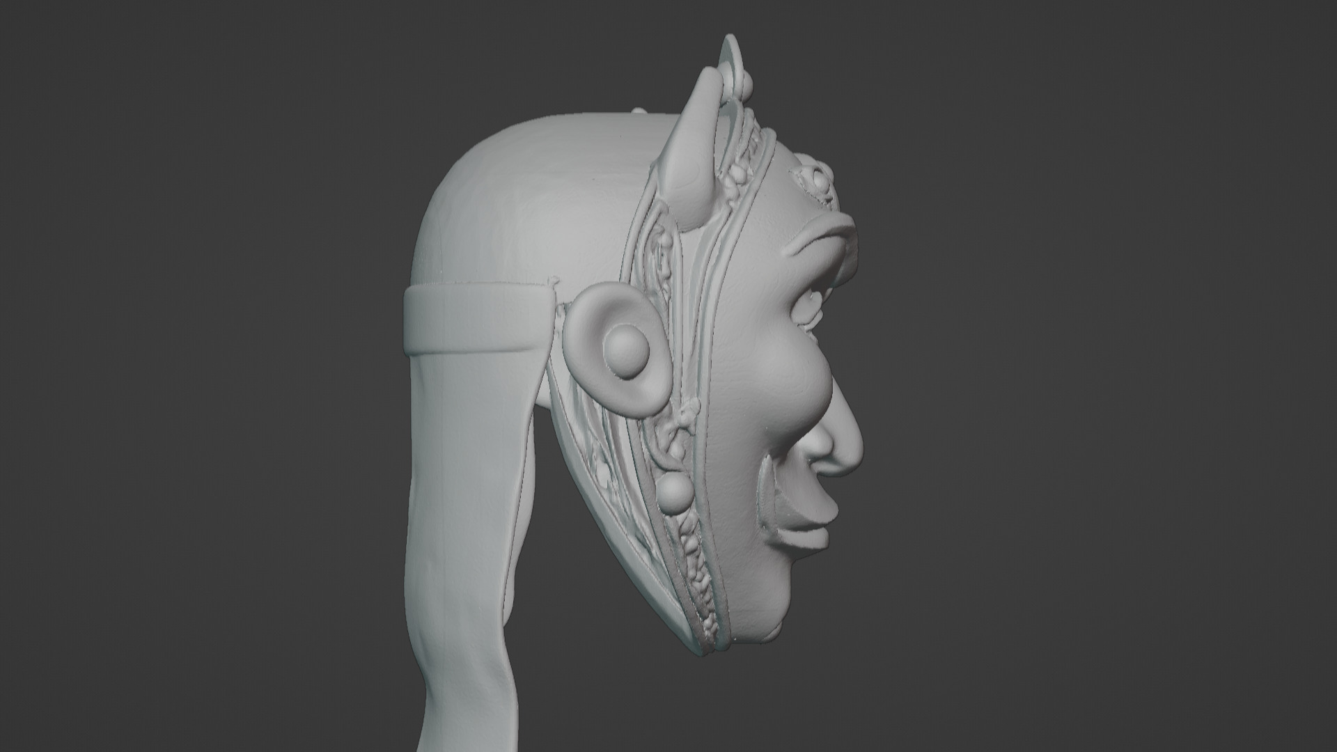Ronin Spirit - Samurai Warrior Mask  3D Printable Model 3D print model_37