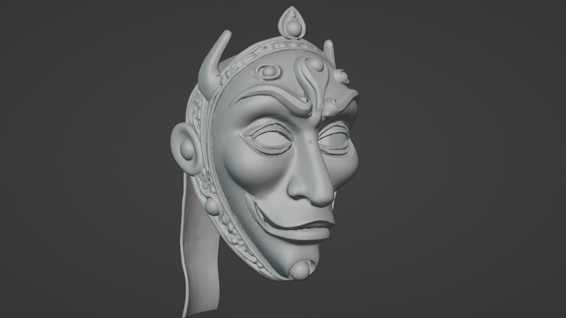 Ronin Spirit - Samurai Warrior Mask  3D Printable Model 3D print model_7