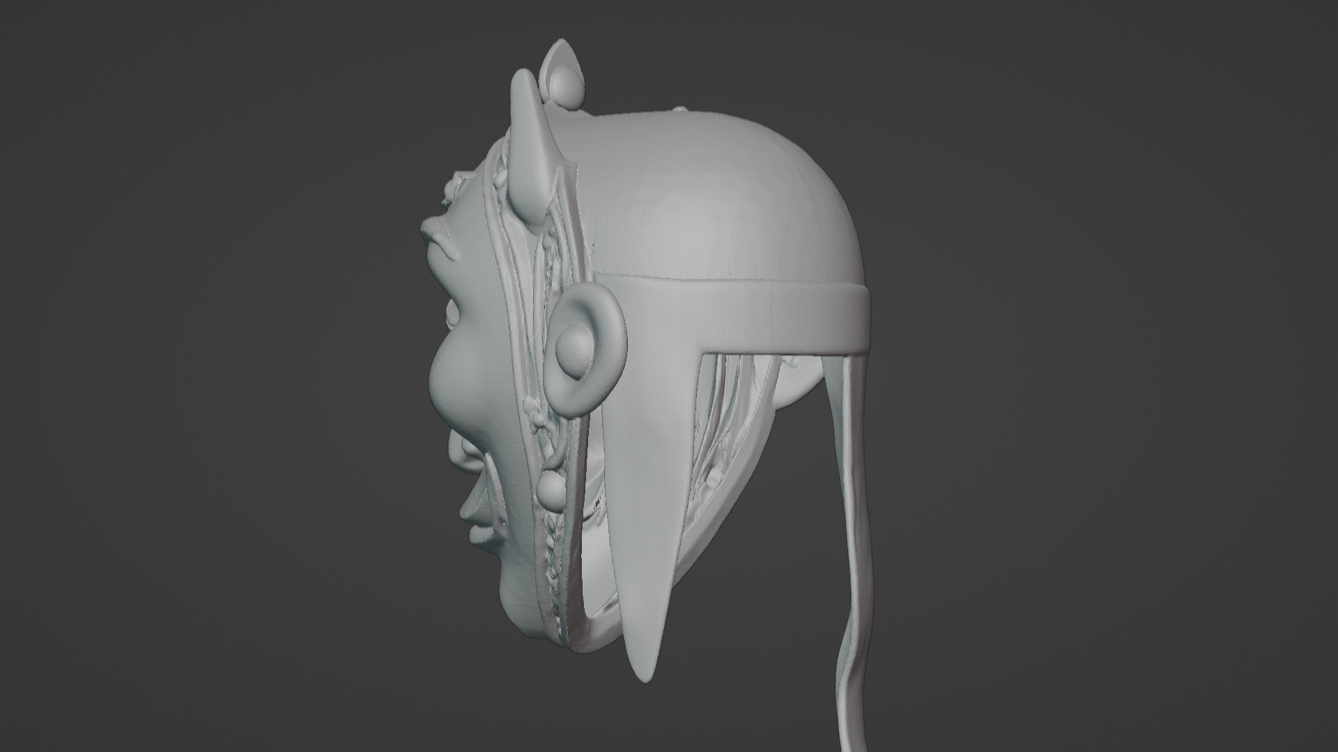 Ronin Spirit - Samurai Warrior Mask  3D Printable Model 3D print model_71