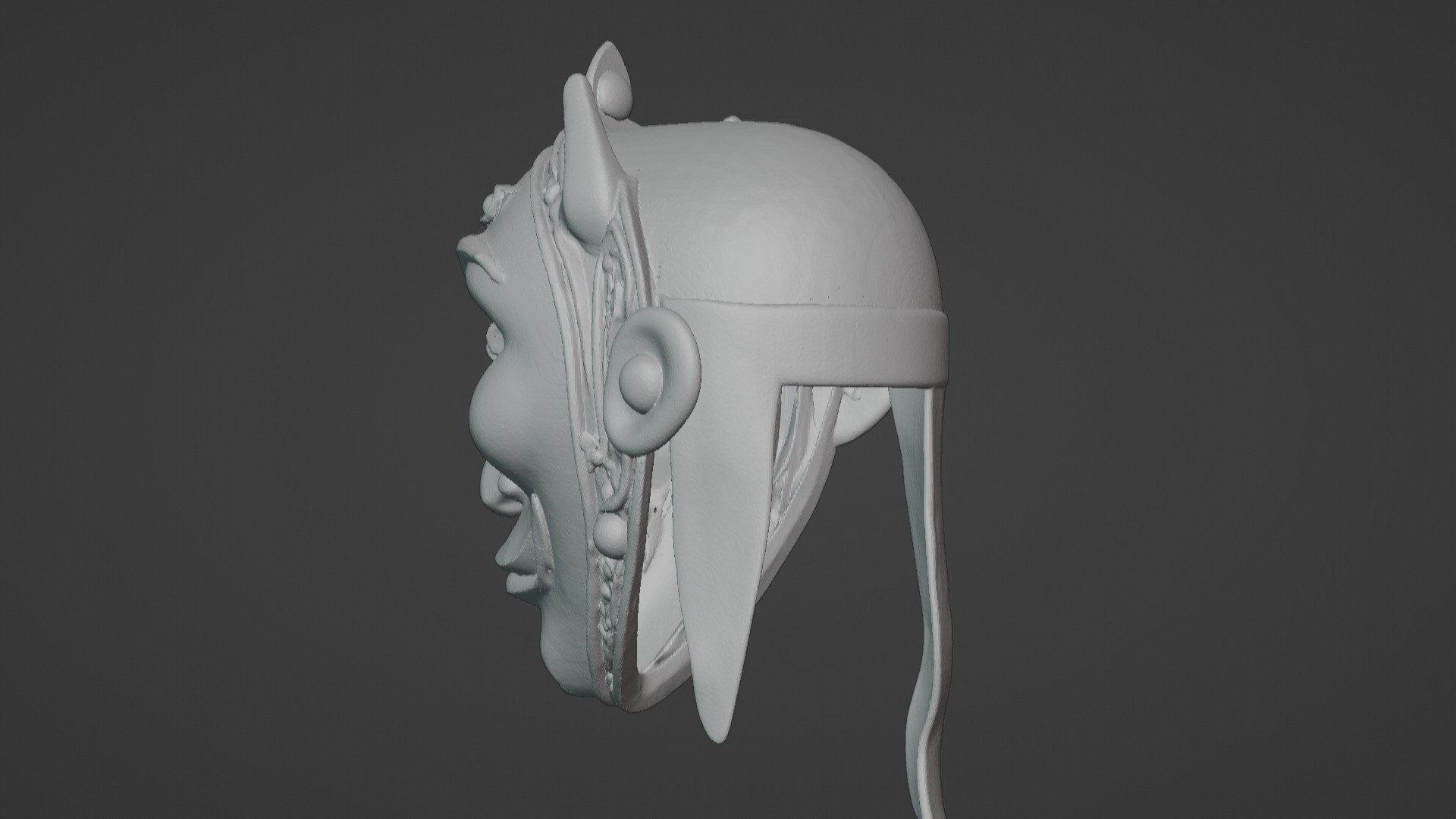 Ronin Spirit - Samurai Warrior Mask  3D Printable Model 3D print model_74