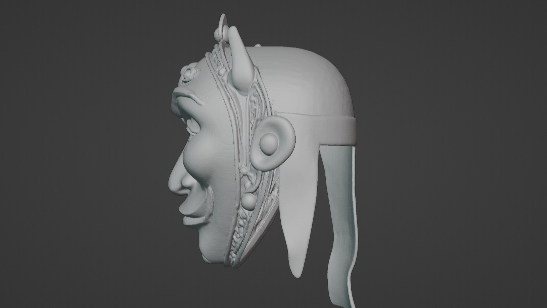 Ronin Spirit - Samurai Warrior Mask  3D Printable Model 3D print model_79