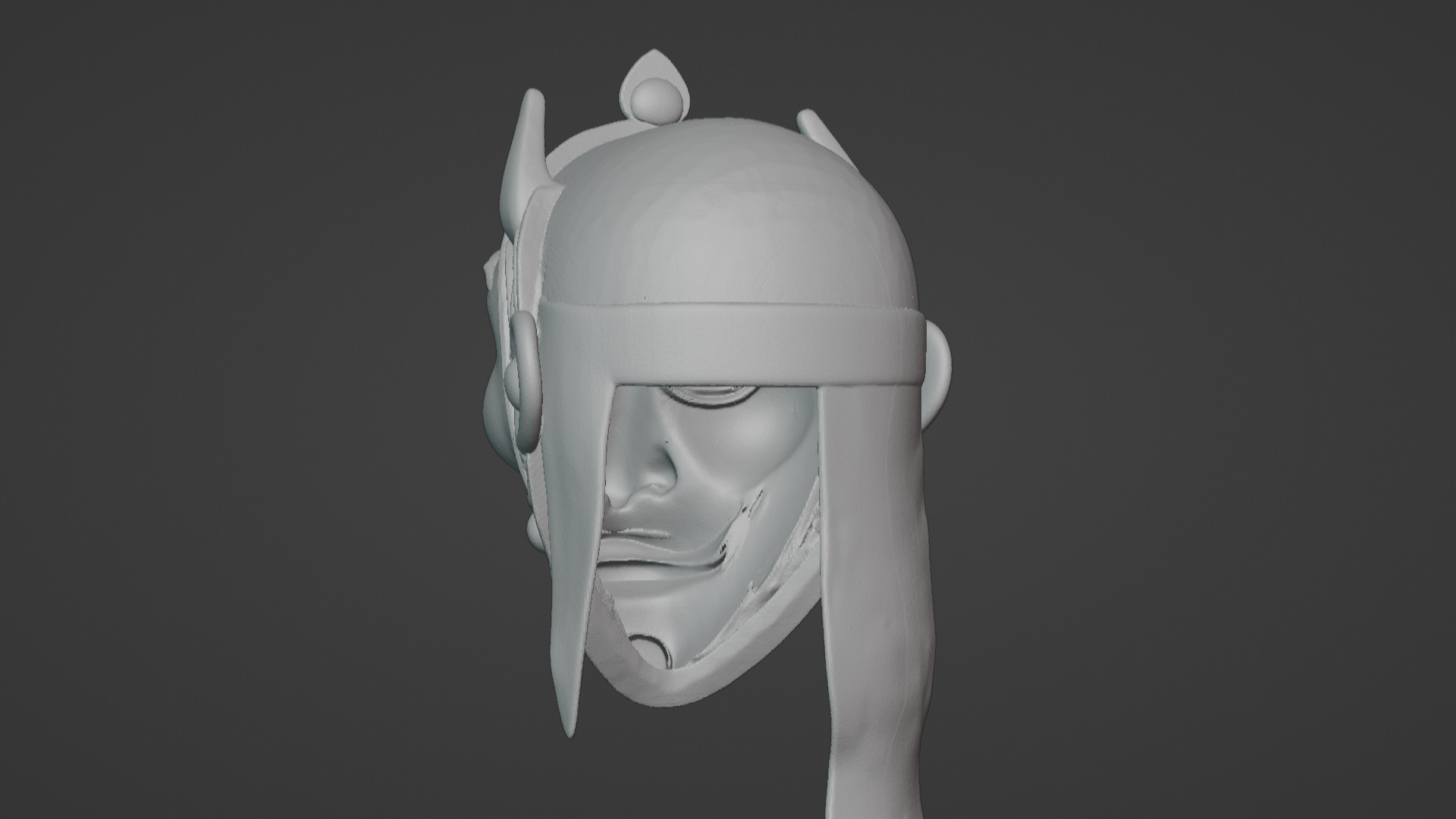 Ronin Spirit - Samurai Warrior Mask  3D Printable Model 3D print model_55