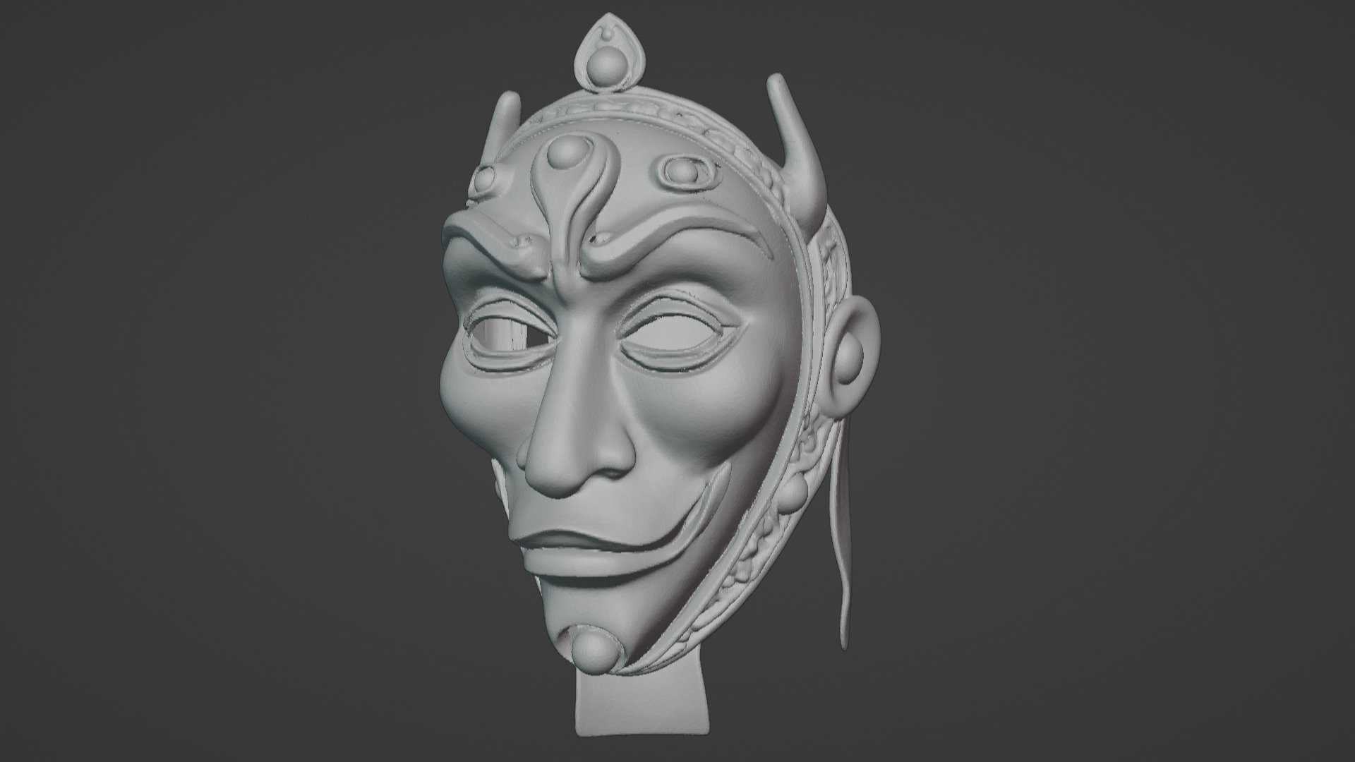 Ronin Spirit - Samurai Warrior Mask  3D Printable Model 3D print model_88