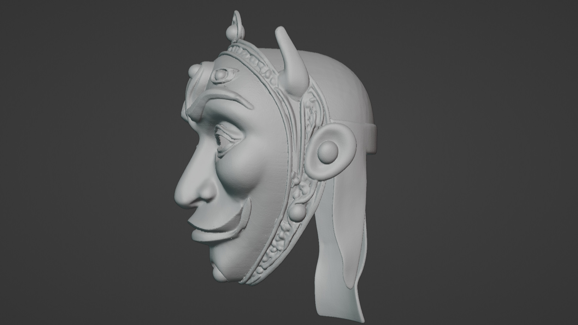 Ronin Spirit - Samurai Warrior Mask  3D Printable Model 3D print model_83