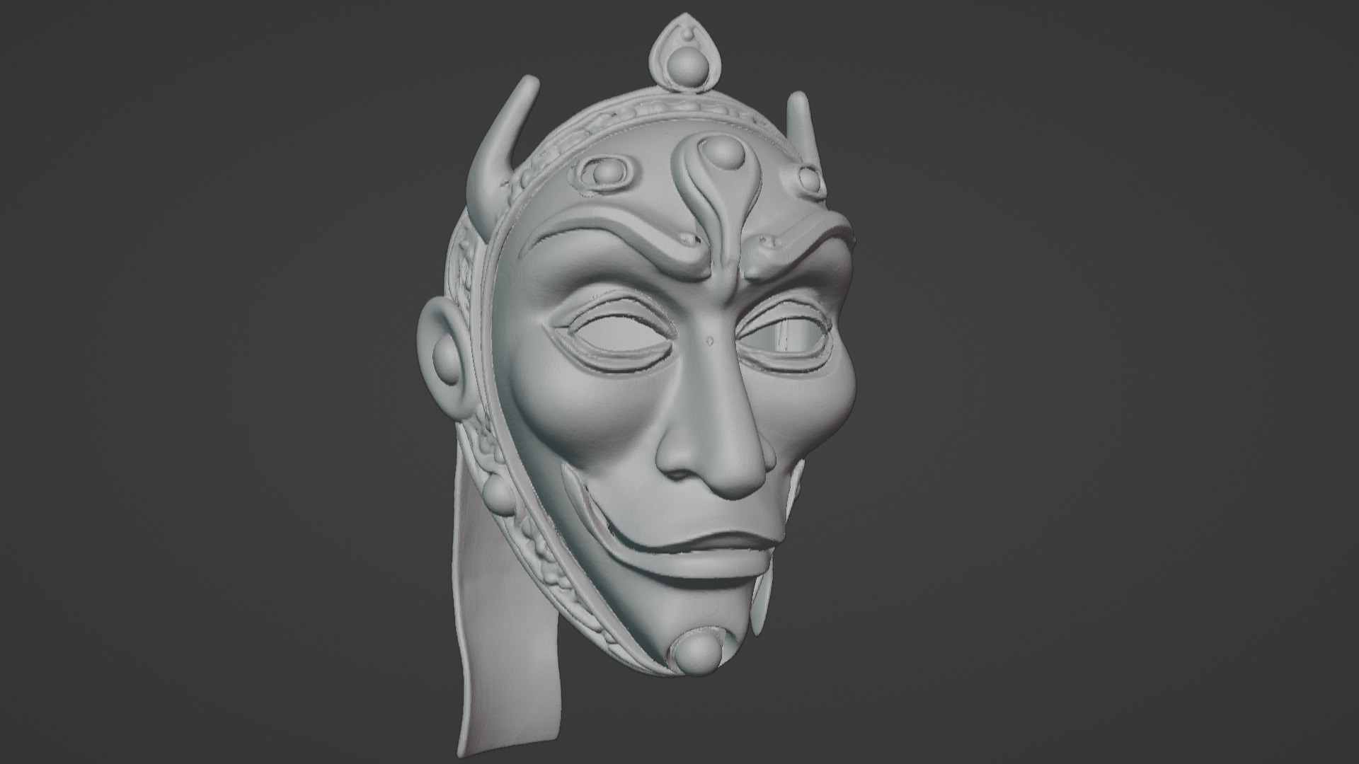 Ronin Spirit - Samurai Warrior Mask  3D Printable Model 3D print model_10