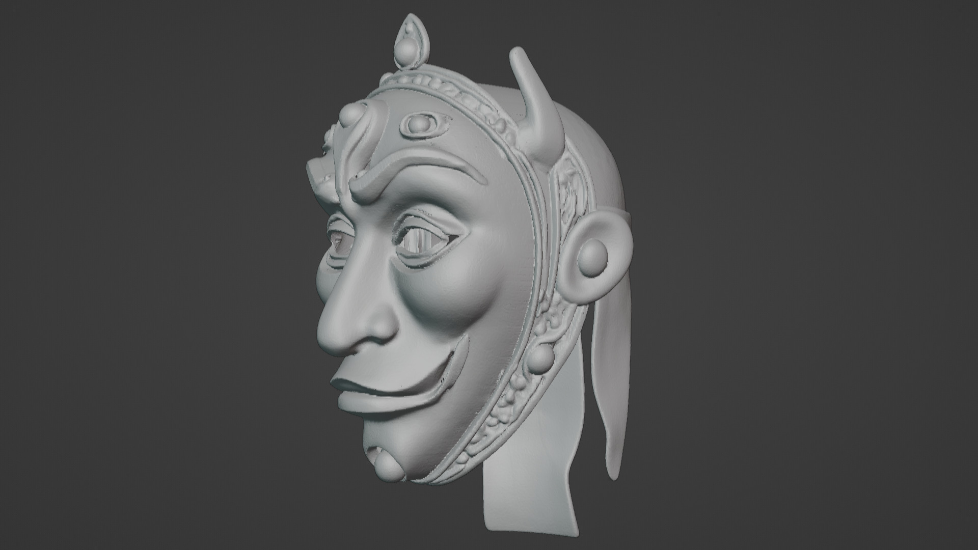 Ronin Spirit - Samurai Warrior Mask  3D Printable Model 3D print model_96