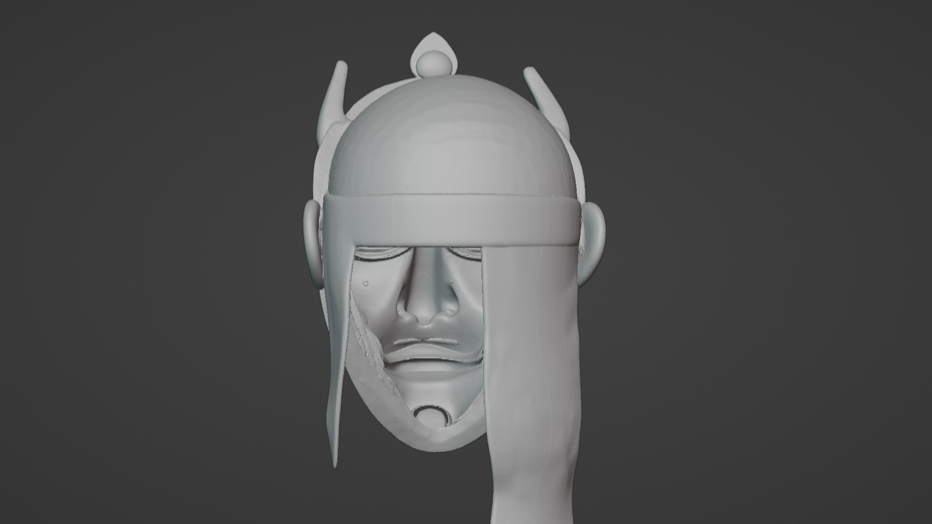 Ronin Spirit - Samurai Warrior Mask  3D Printable Model 3D print model_60
