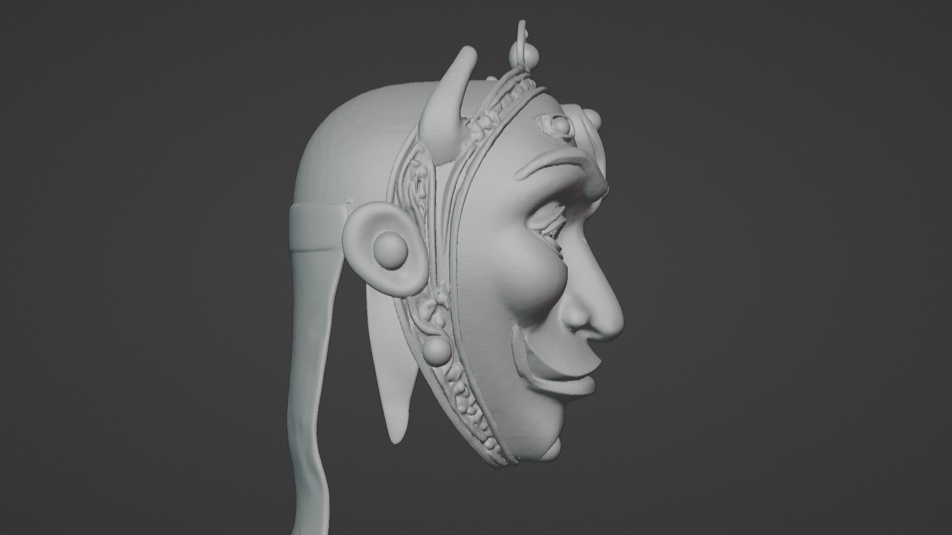Ronin Spirit - Samurai Warrior Mask  3D Printable Model 3D print model_25