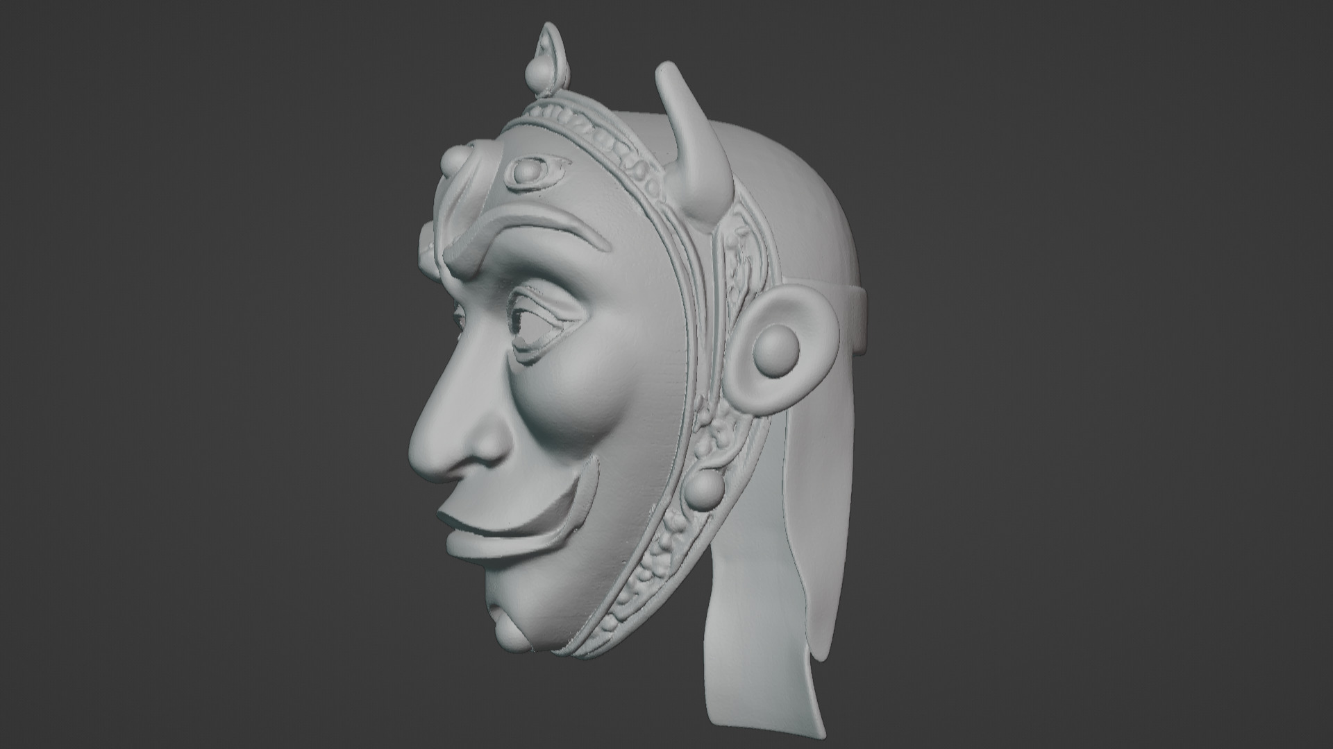 Ronin Spirit - Samurai Warrior Mask  3D Printable Model 3D print model_78