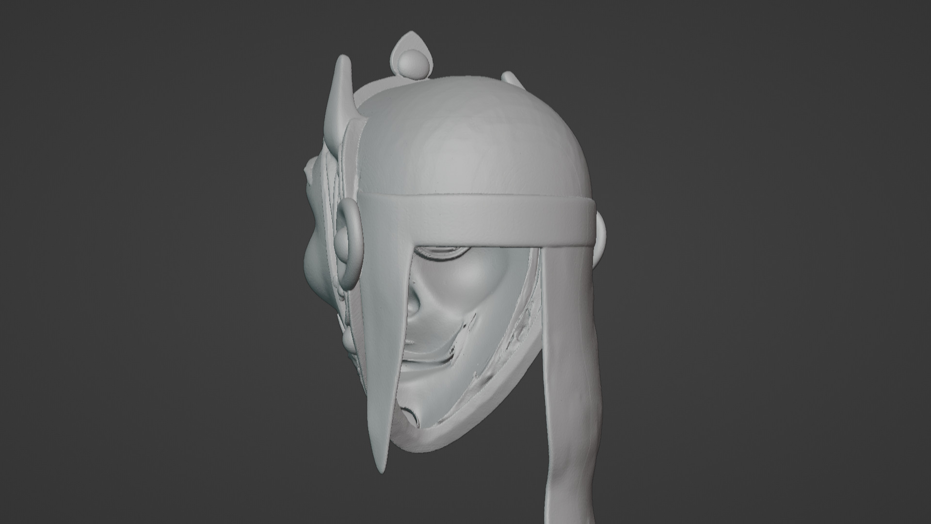 Ronin Spirit - Samurai Warrior Mask  3D Printable Model 3D print model_61