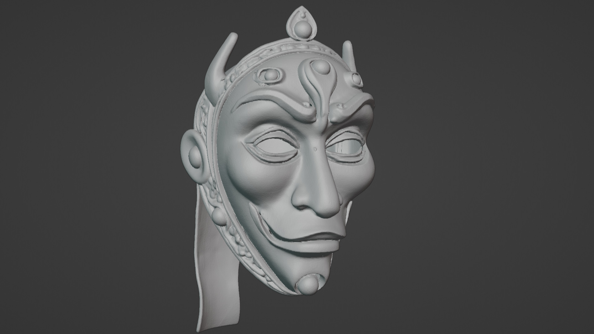 Ronin Spirit - Samurai Warrior Mask  3D Printable Model 3D print model_2