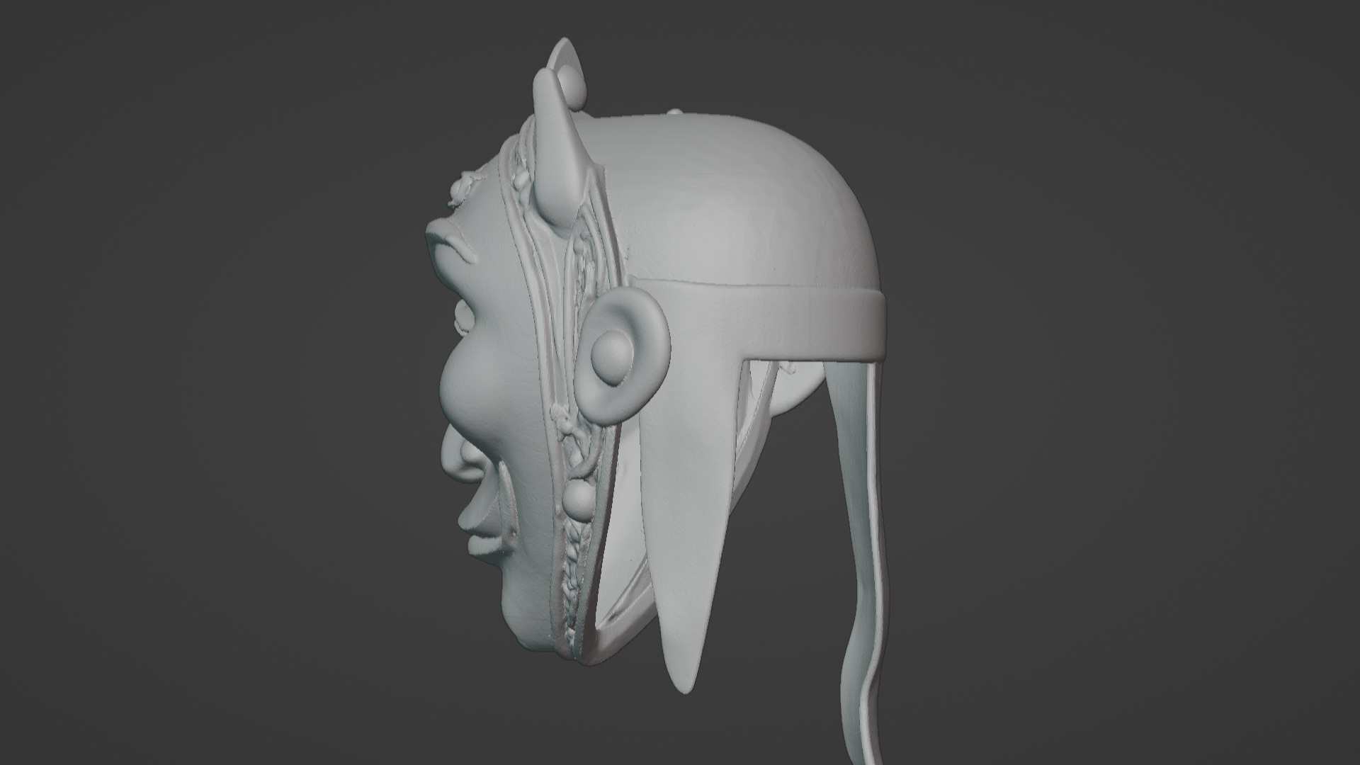 Ronin Spirit - Samurai Warrior Mask  3D Printable Model 3D print model_73